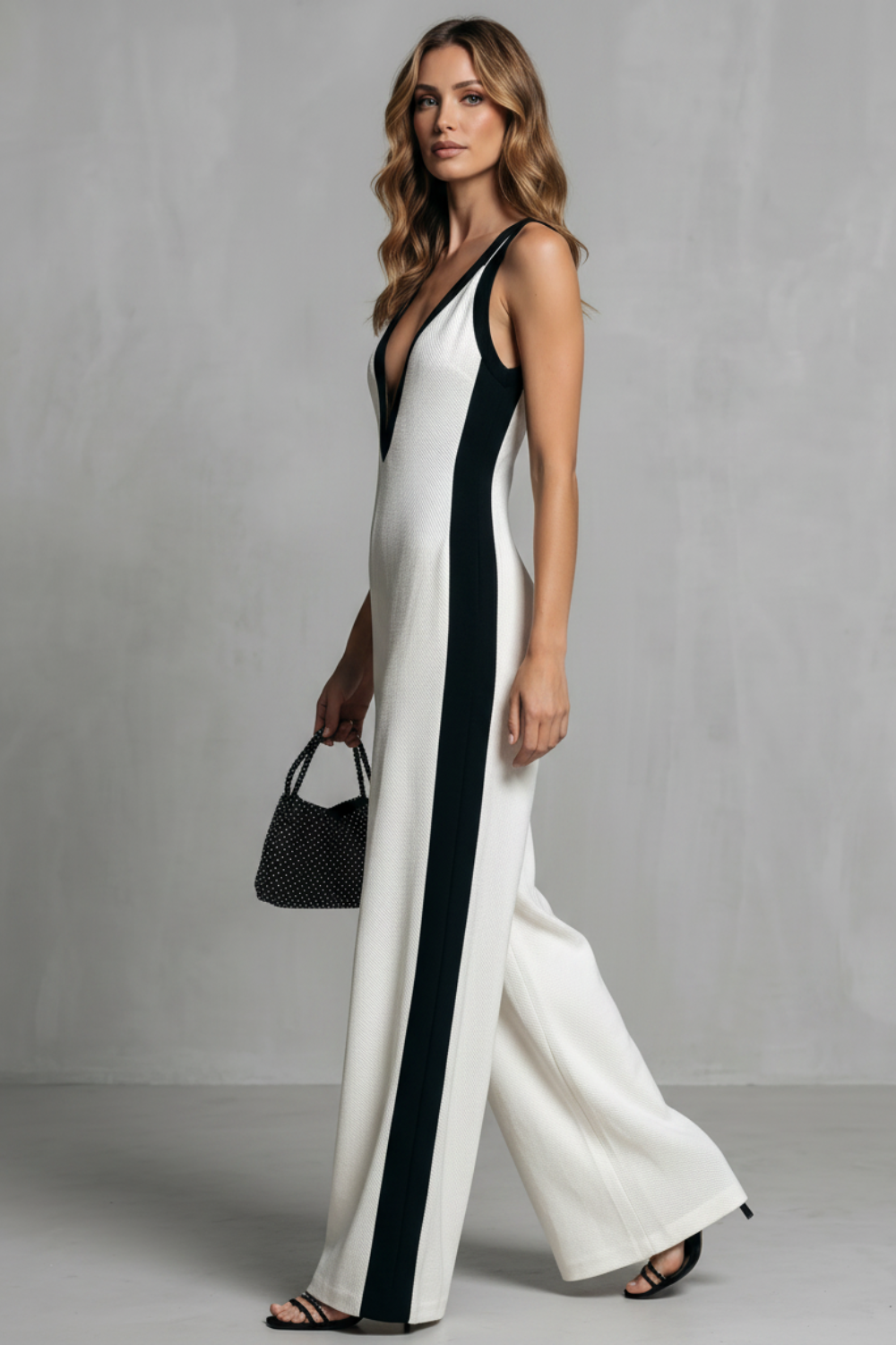 Valmora – Striking contrast design – Wide-leg jumpsuit-10911740461399-OLVIA ROSE LONDON