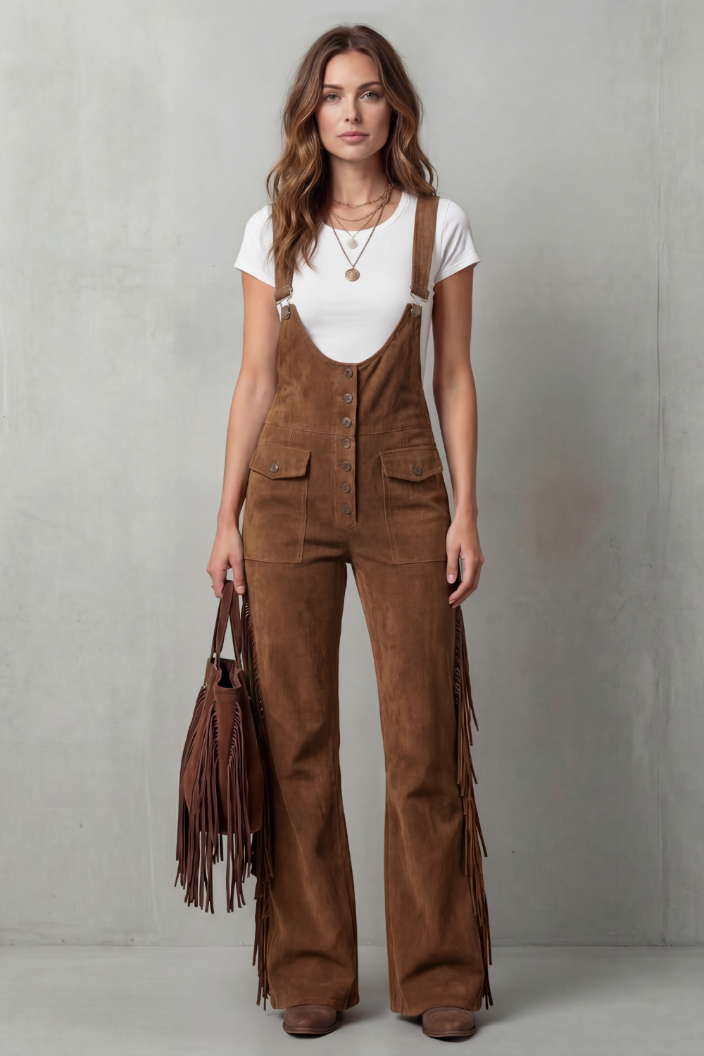 Valnera – Western fringe detail – Flared overalls-10483492913495-OLVIA ROSE LONDON