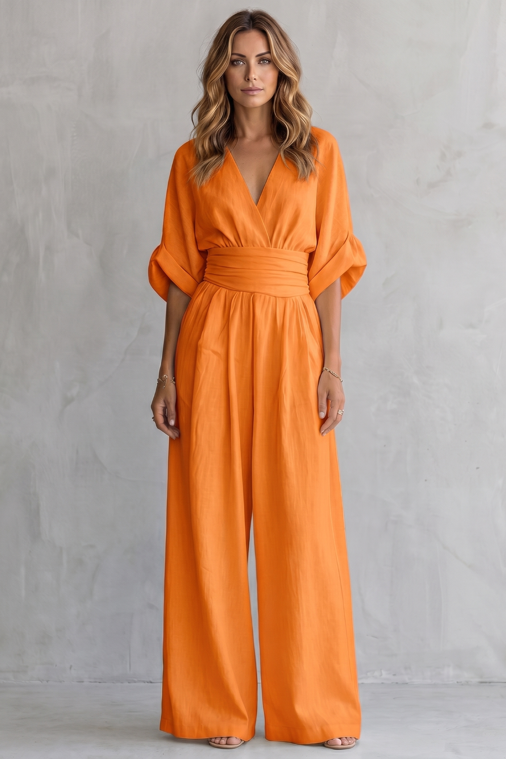 Valoria – Draped waist elegance – Wide-leg jumpsuit-10908686975319-OLVIA ROSE LONDON