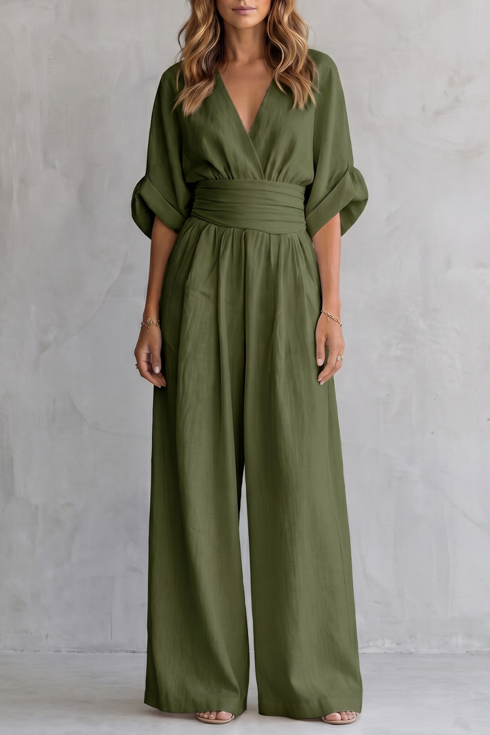 Valoria – Draped waist elegance – Wide-leg jumpsuit-10908686975319-OLVIA ROSE LONDON
