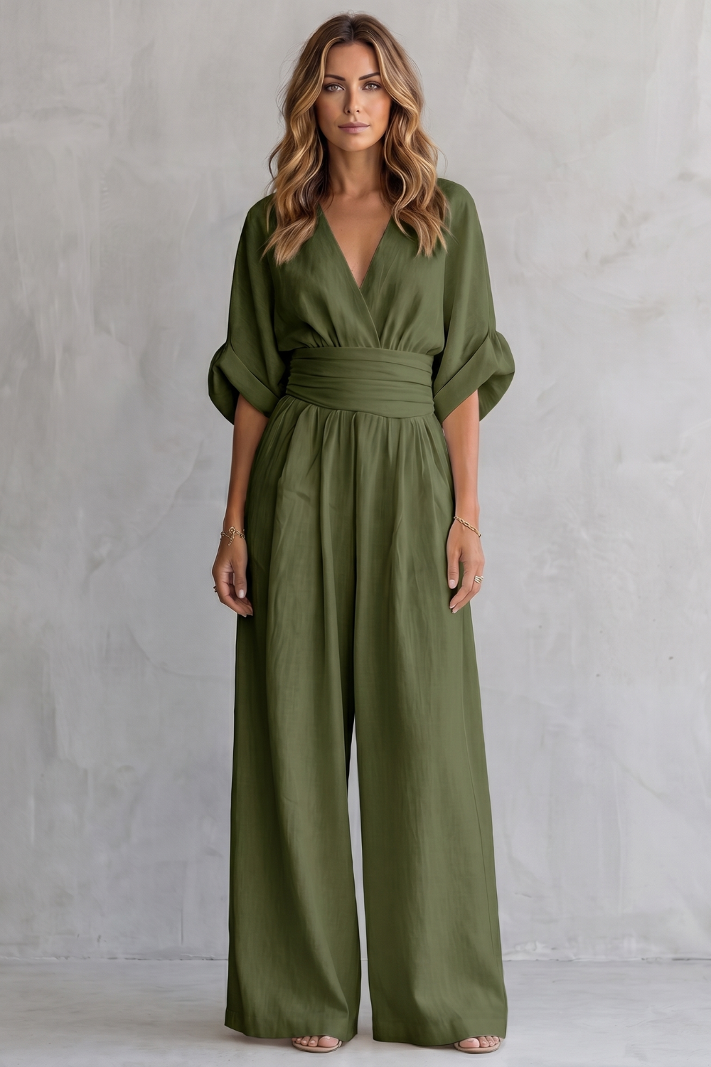 Valoria – Draped waist elegance – Wide-leg jumpsuit-10908686975319-OLVIA ROSE LONDON