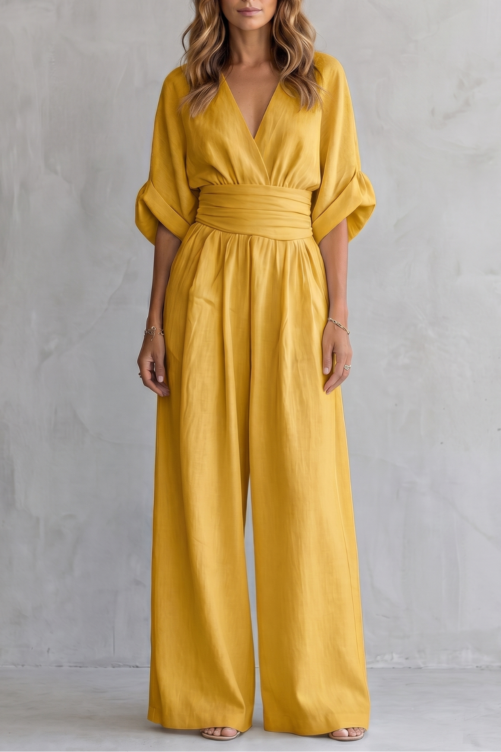 Valoria – Draped waist elegance – Wide-leg jumpsuit-10908686975319-OLVIA ROSE LONDON