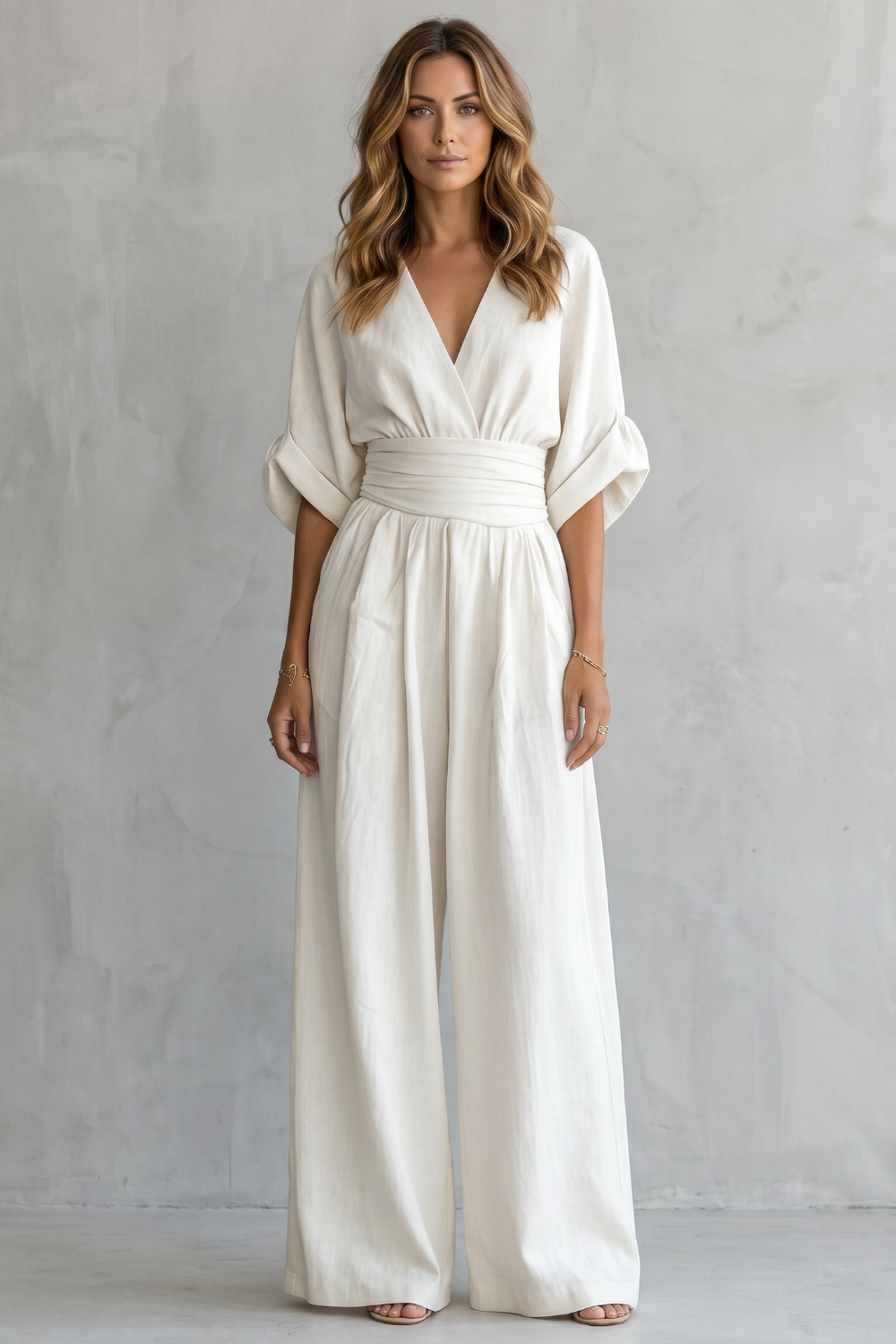 Valoria – Draped waist elegance – Wide-leg jumpsuit-10908686975319-OLVIA ROSE LONDON