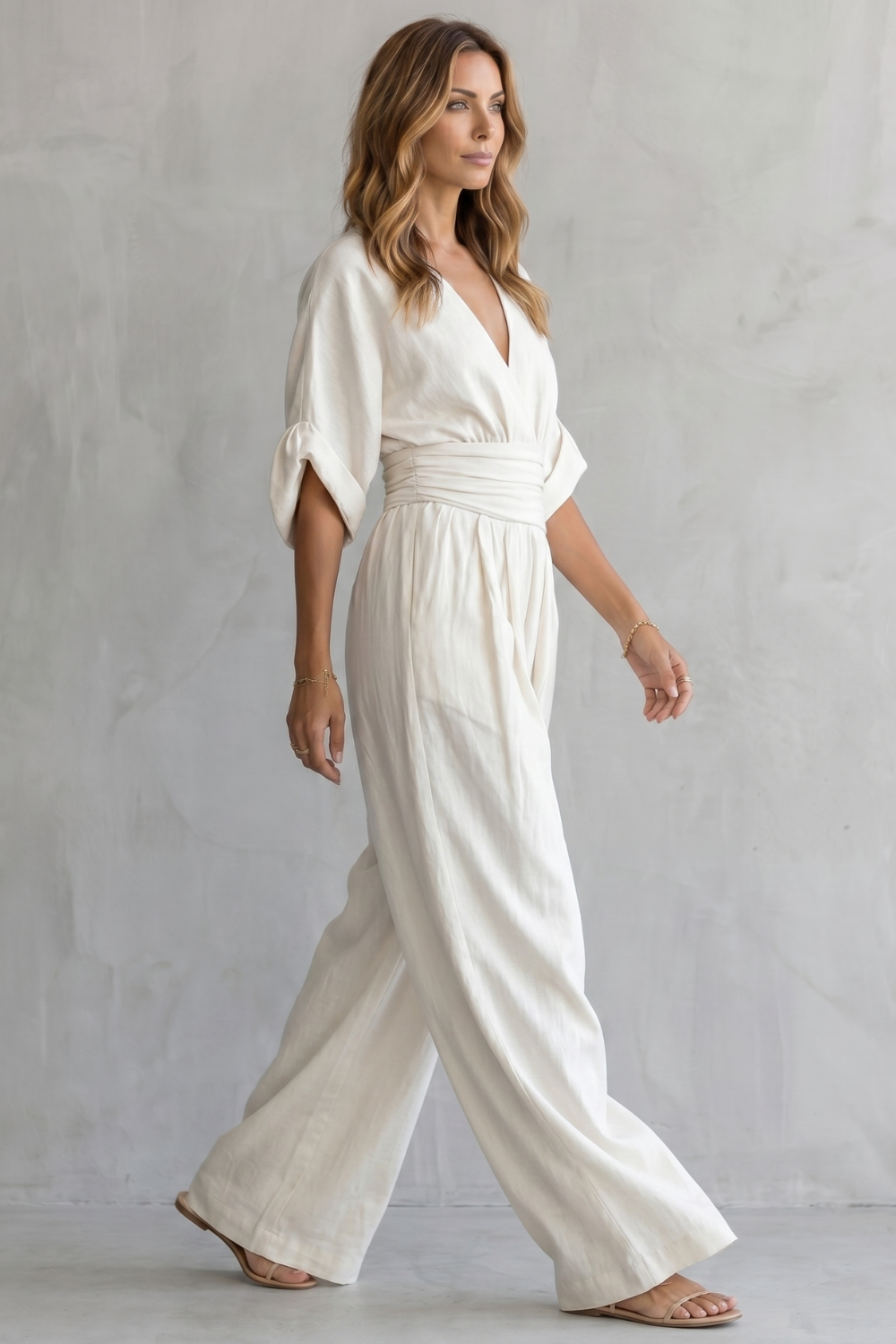Valoria – Draped waist elegance – Wide-leg jumpsuit-10908686975319-OLVIA ROSE LONDON