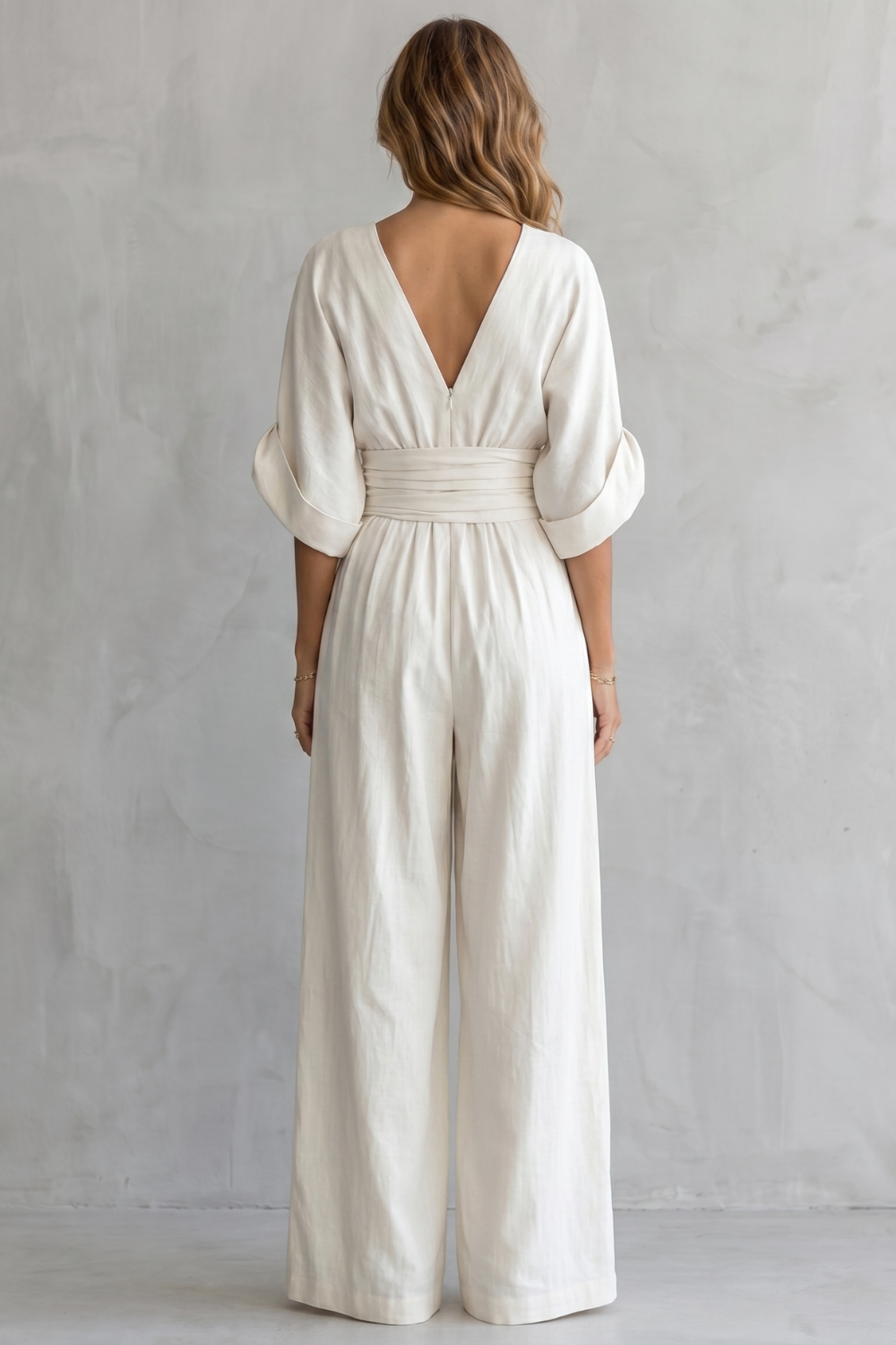 Valoria – Draped waist elegance – Wide-leg jumpsuit-10908686975319-OLVIA ROSE LONDON