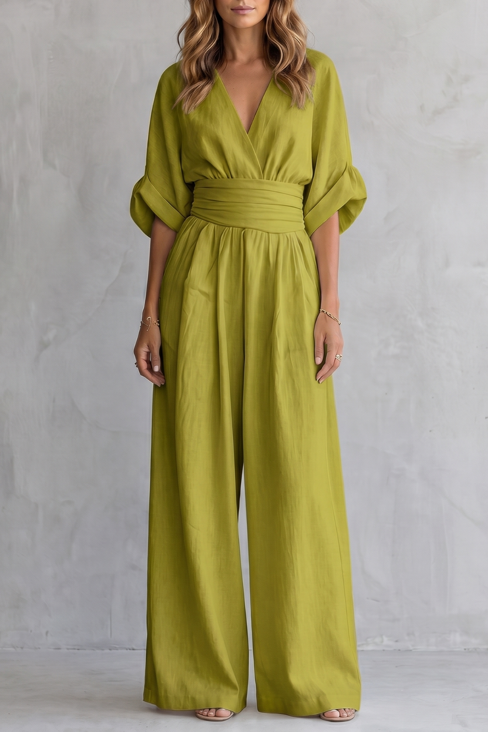 Valoria – Draped waist elegance – Wide-leg jumpsuit-10908686975319-OLVIA ROSE LONDON