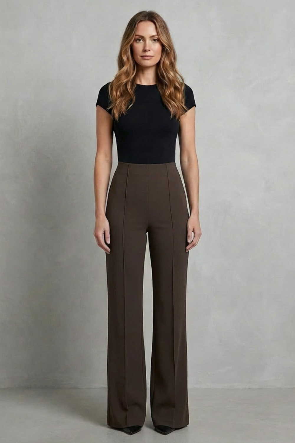 Velizza – Streamlined silhouette – High-waist wide-leg trousers-10507967398231-OLVIA ROSE LONDON