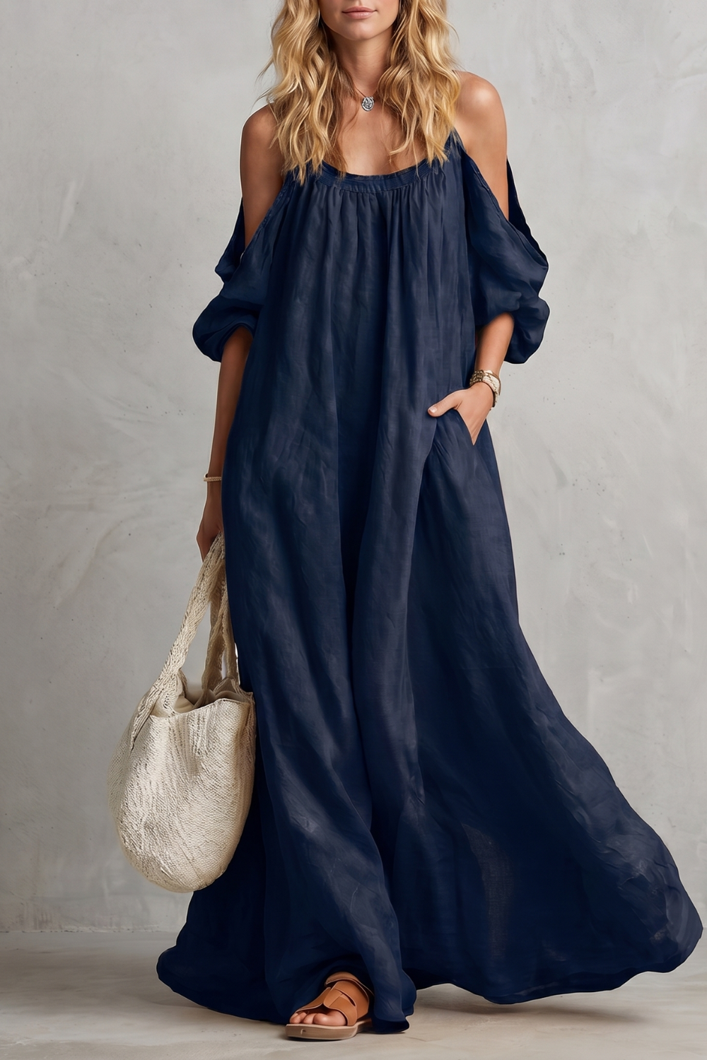 Velmira – Flowing bohemian silhouette – Maxi dress-10924862701911-OLVIA ROSE LONDON