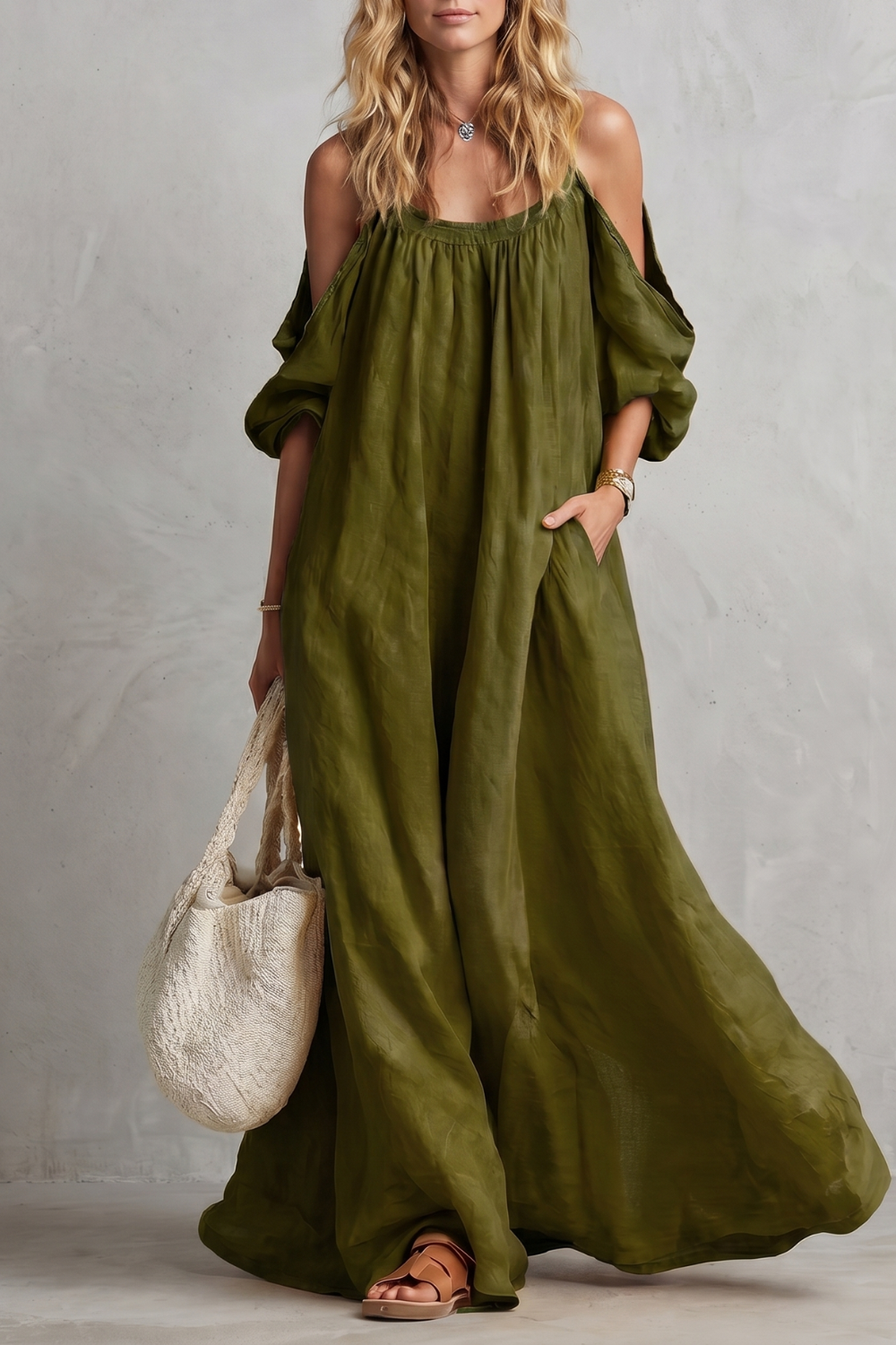Velmira – Flowing bohemian silhouette – Maxi dress-10924862701911-OLVIA ROSE LONDON