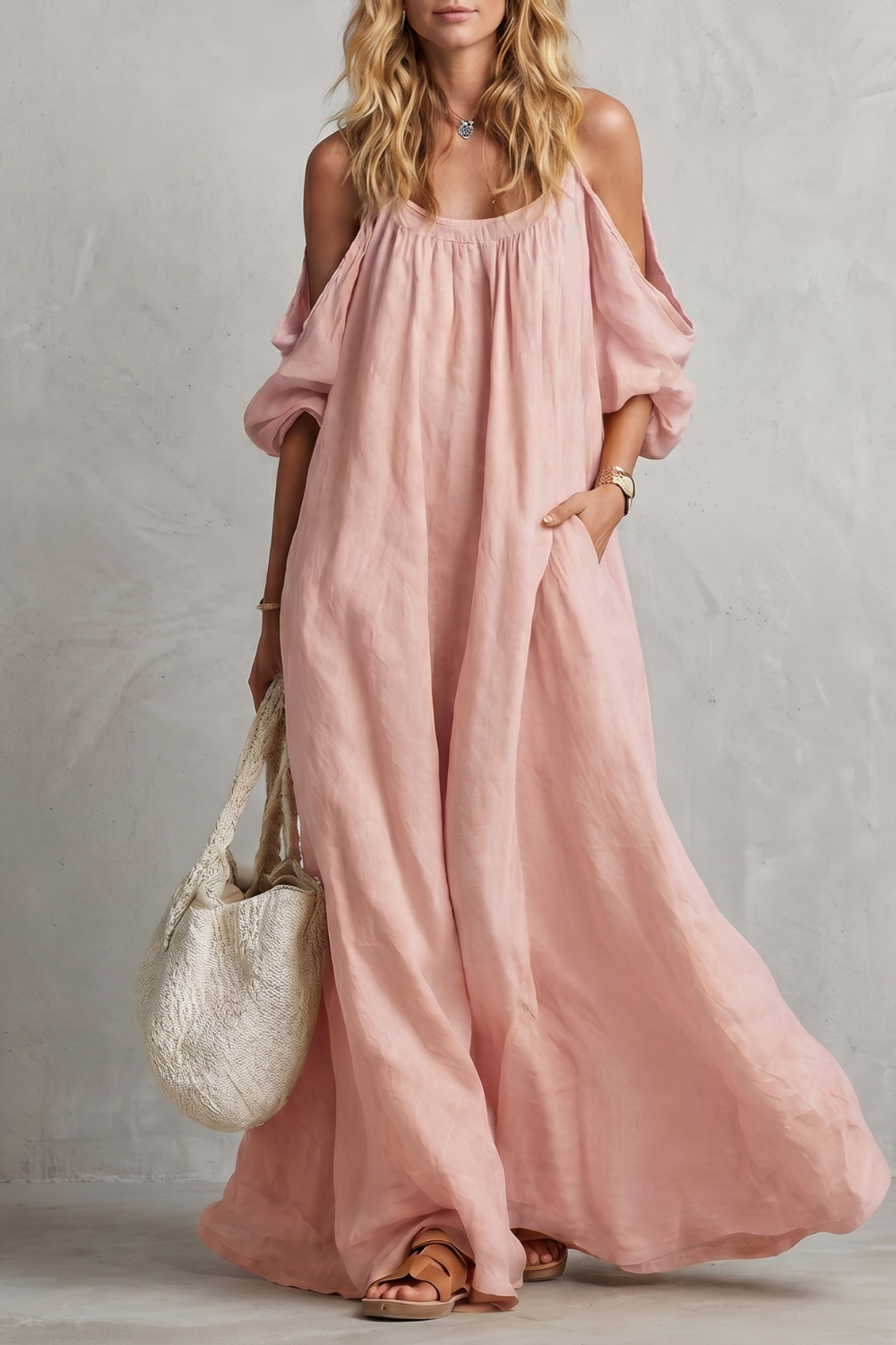 Velmira – Flowing bohemian silhouette – Maxi dress-10924862701911-OLVIA ROSE LONDON