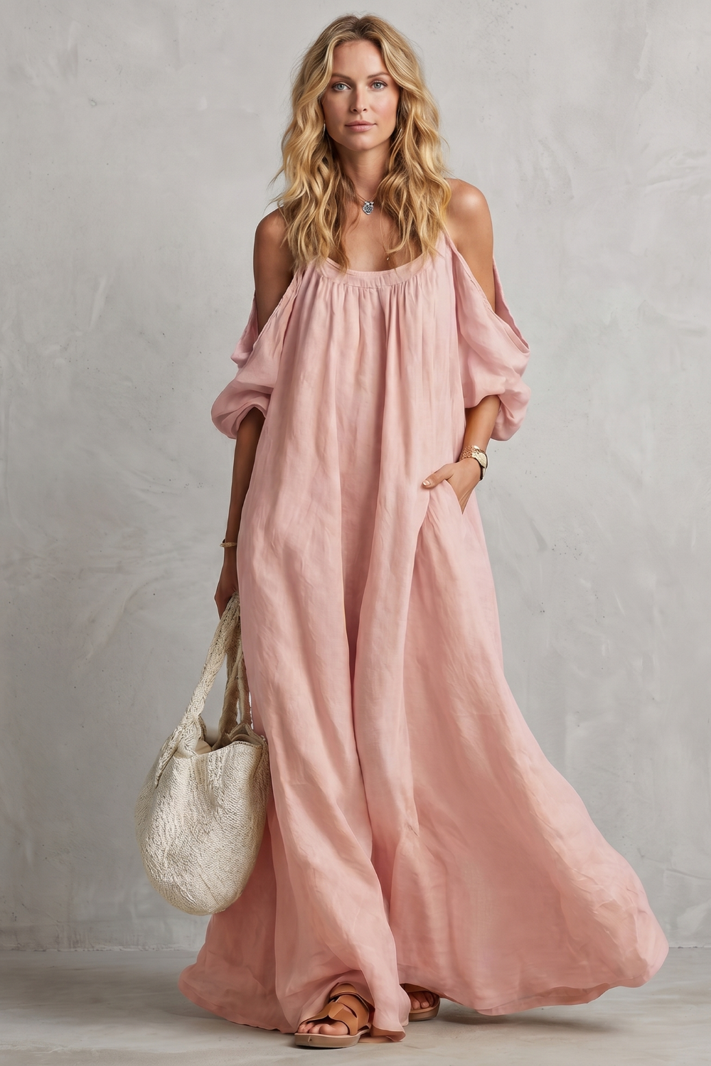 Velmira – Flowing bohemian silhouette – Maxi dress-10924862701911-OLVIA ROSE LONDON