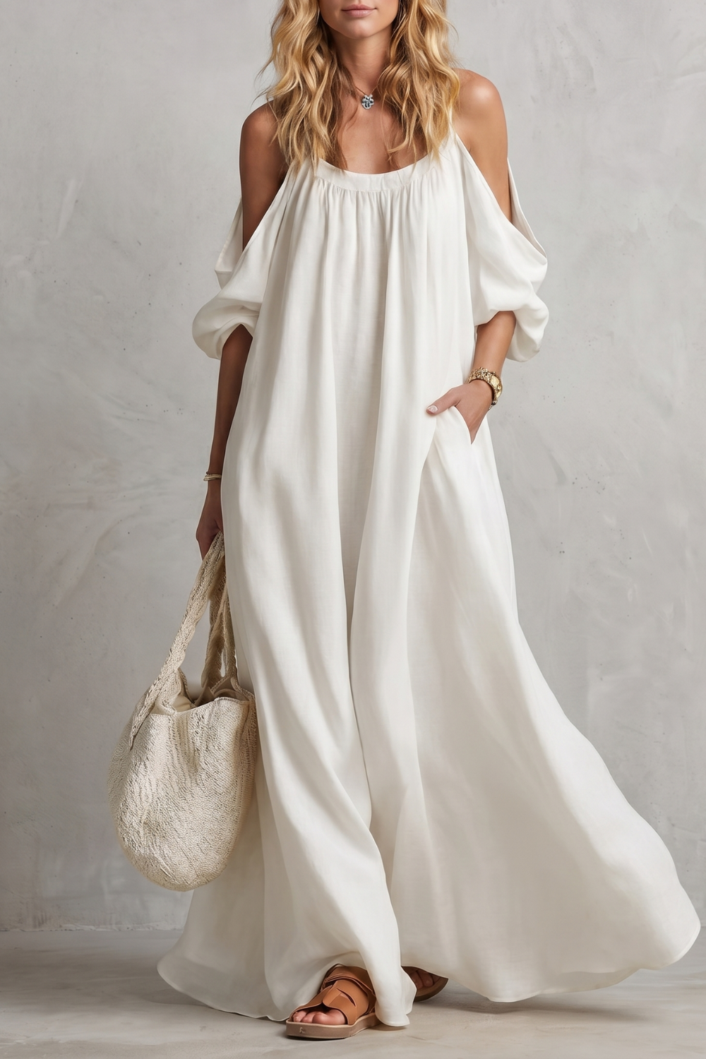 Velmira – Flowing bohemian silhouette – Maxi dress-10924862701911-OLVIA ROSE LONDON