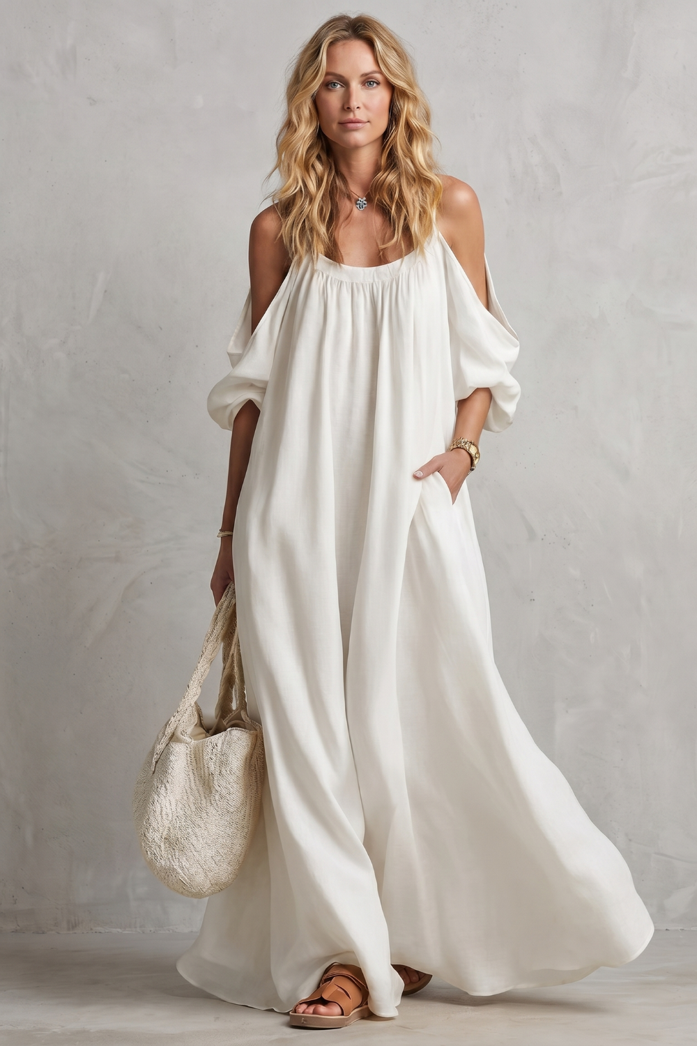 Velmira – Flowing bohemian silhouette – Maxi dress-10924862701911-OLVIA ROSE LONDON