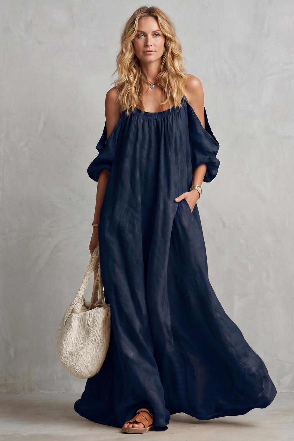 Velmira – Flowing bohemian silhouette – Maxi dress-10924862701911-OLVIA ROSE LONDON