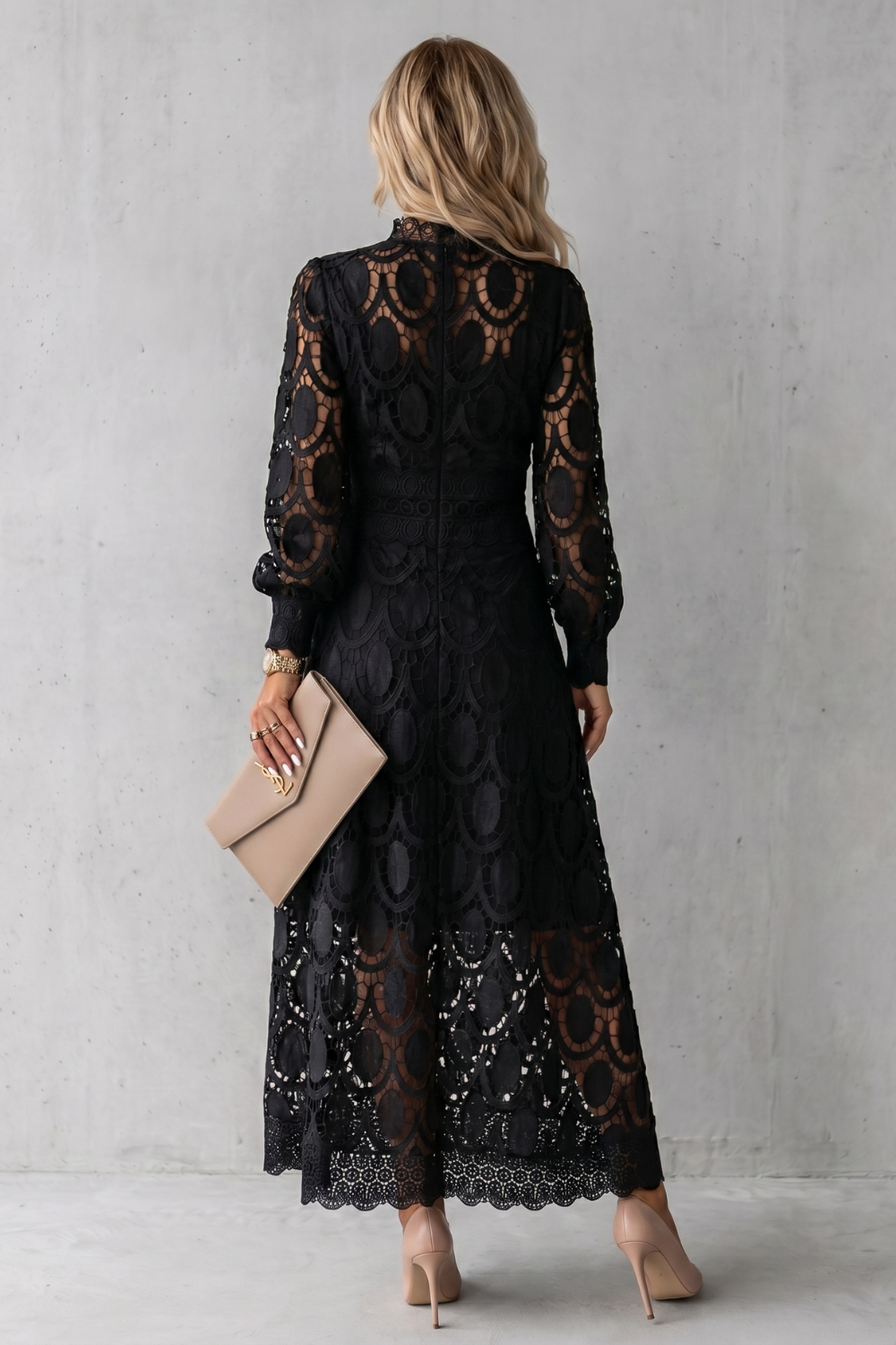 Velmira – Intricate lace elegance – Midi dress-10765745127767-OLVIA ROSE LONDON