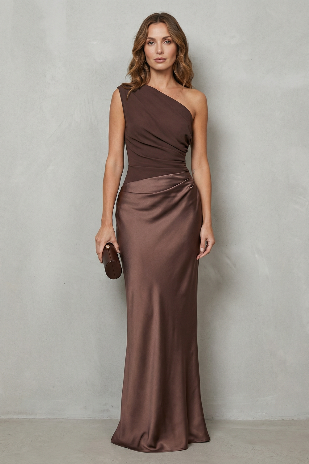 Velmoura – Asymmetric satin drape – Evening gown-10627721298263-OLVIA ROSE LONDON