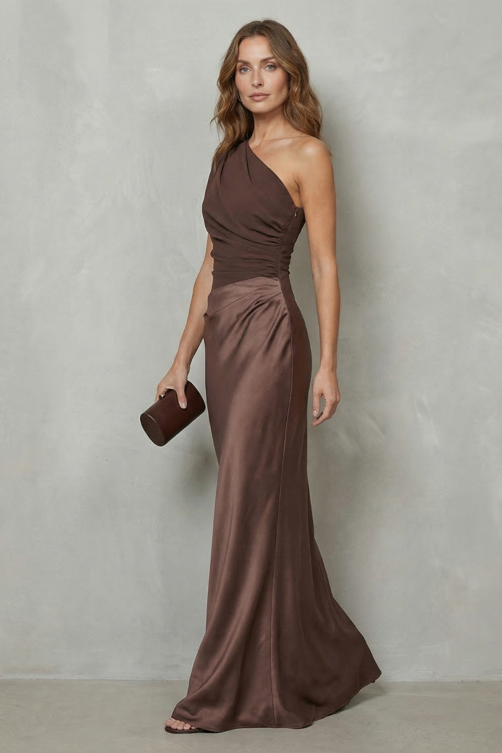 asymmetrical dresses with sleeves Elegant Butterfly Design Long Sleeves Midi Length A-Line Asymmetrical main image 1