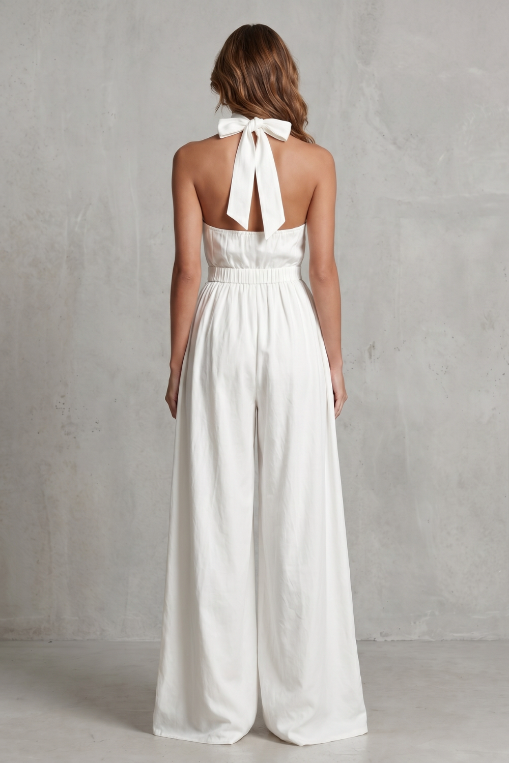Veloria – Elegant draped silhouette – Halter-neck jumpsuit-10911111512407-OLVIA ROSE LONDON