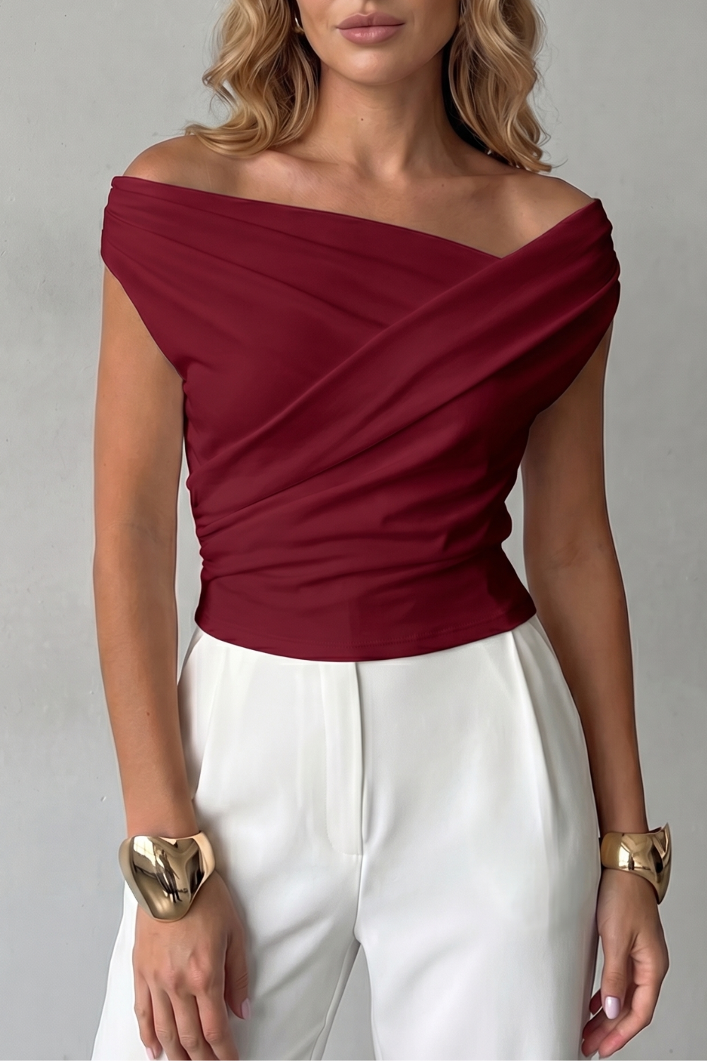 Veloura – Asymmetric draped silhouette – One shoulder top-10757700452695-OLVIA ROSE LONDON
