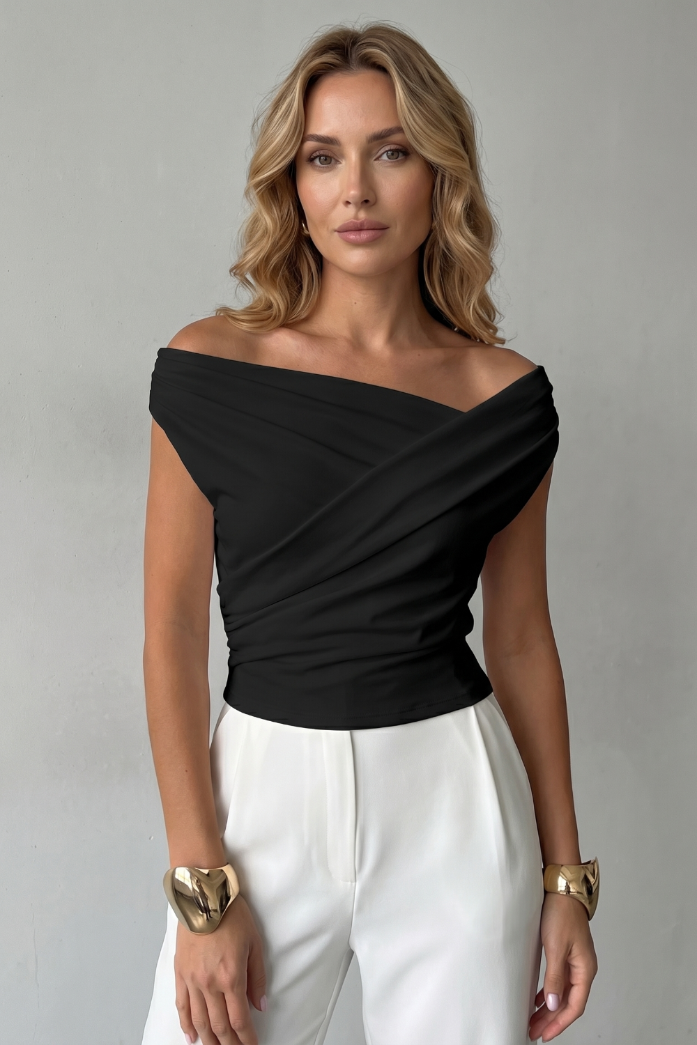 Veloura – Asymmetric draped silhouette – One shoulder top-10757700452695-OLVIA ROSE LONDON