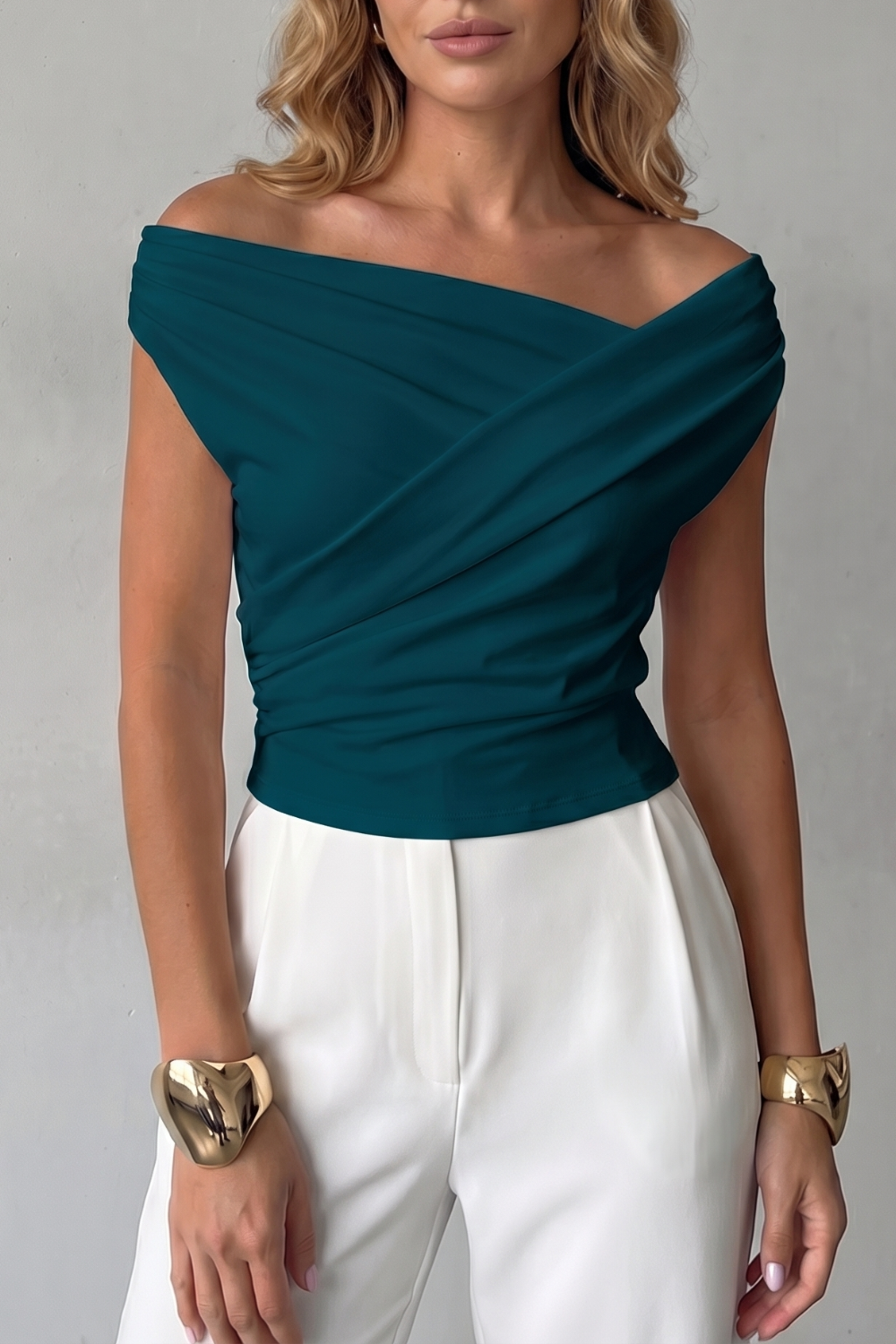 Veloura – Asymmetric draped silhouette – One shoulder top-10757700452695-OLVIA ROSE LONDON