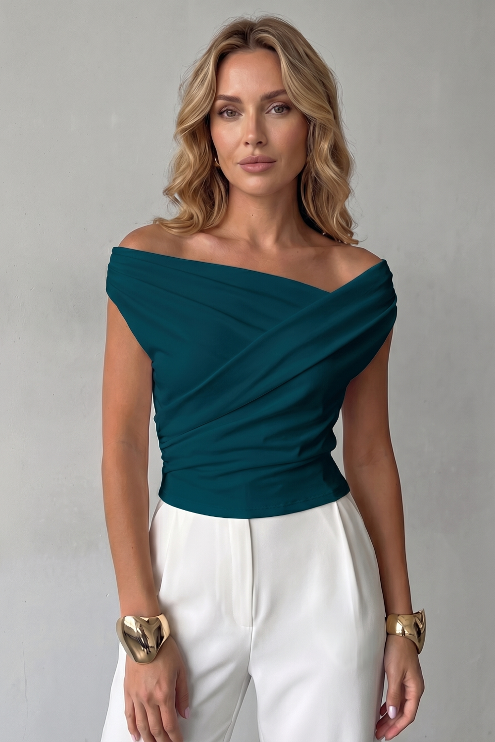 Veloura – Asymmetric draped silhouette – One shoulder top-10757700452695-OLVIA ROSE LONDON
