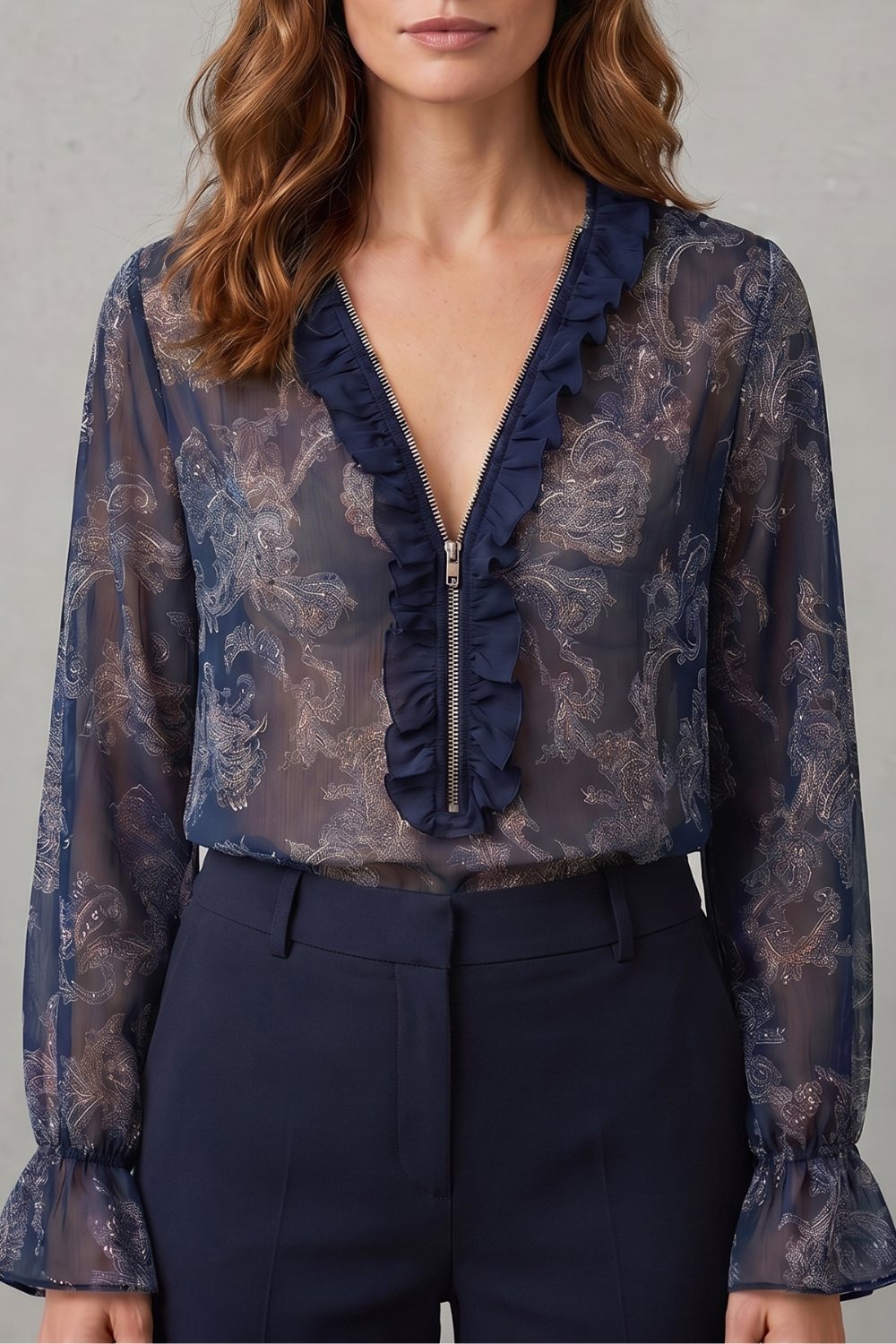 Veloura – Paisley romance allure – Chiffon blouse-10908818899287-OLVIA ROSE LONDON