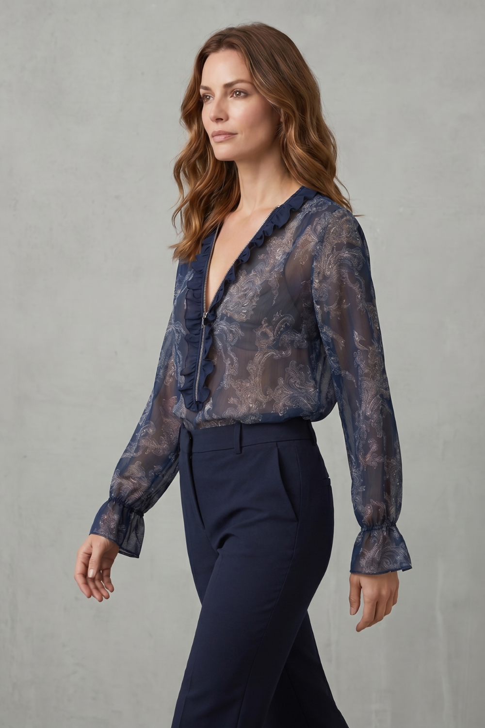 Veloura – Paisley romance allure – Chiffon blouse-10908818899287-OLVIA ROSE LONDON