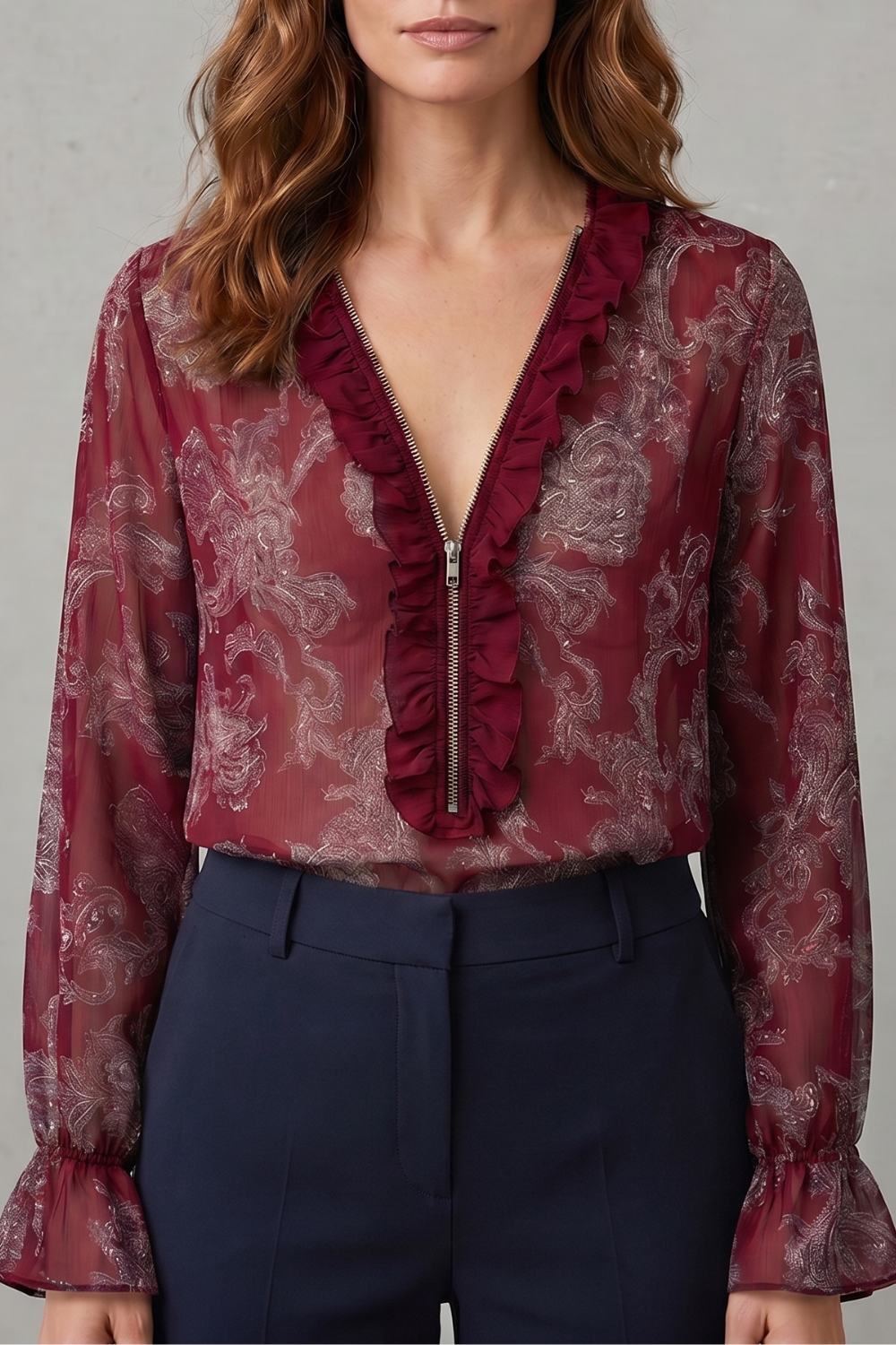 Veloura – Paisley romance allure – Chiffon blouse-10908818899287-OLVIA ROSE LONDON