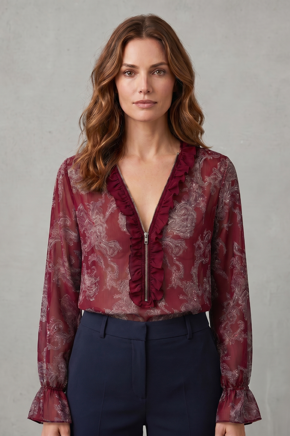 Veloura – Paisley romance allure – Chiffon blouse-10908818899287-OLVIA ROSE LONDON