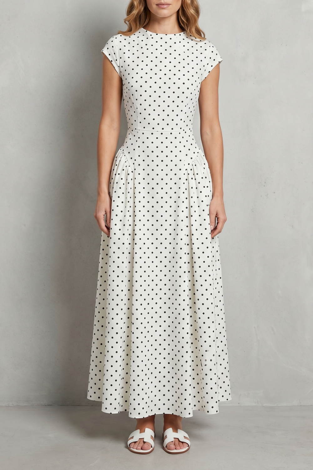 Veloura – Vintage polka dot elegance – Maxi dress-10914563227991-OLVIA ROSE LONDON