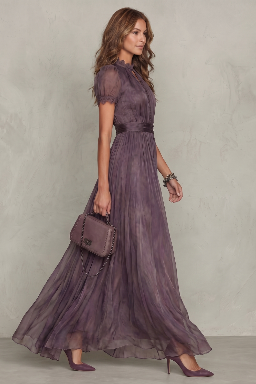 Velouraine – Lace keyhole elegance – Maxi dress-10755087008087-OLVIA ROSE LONDON