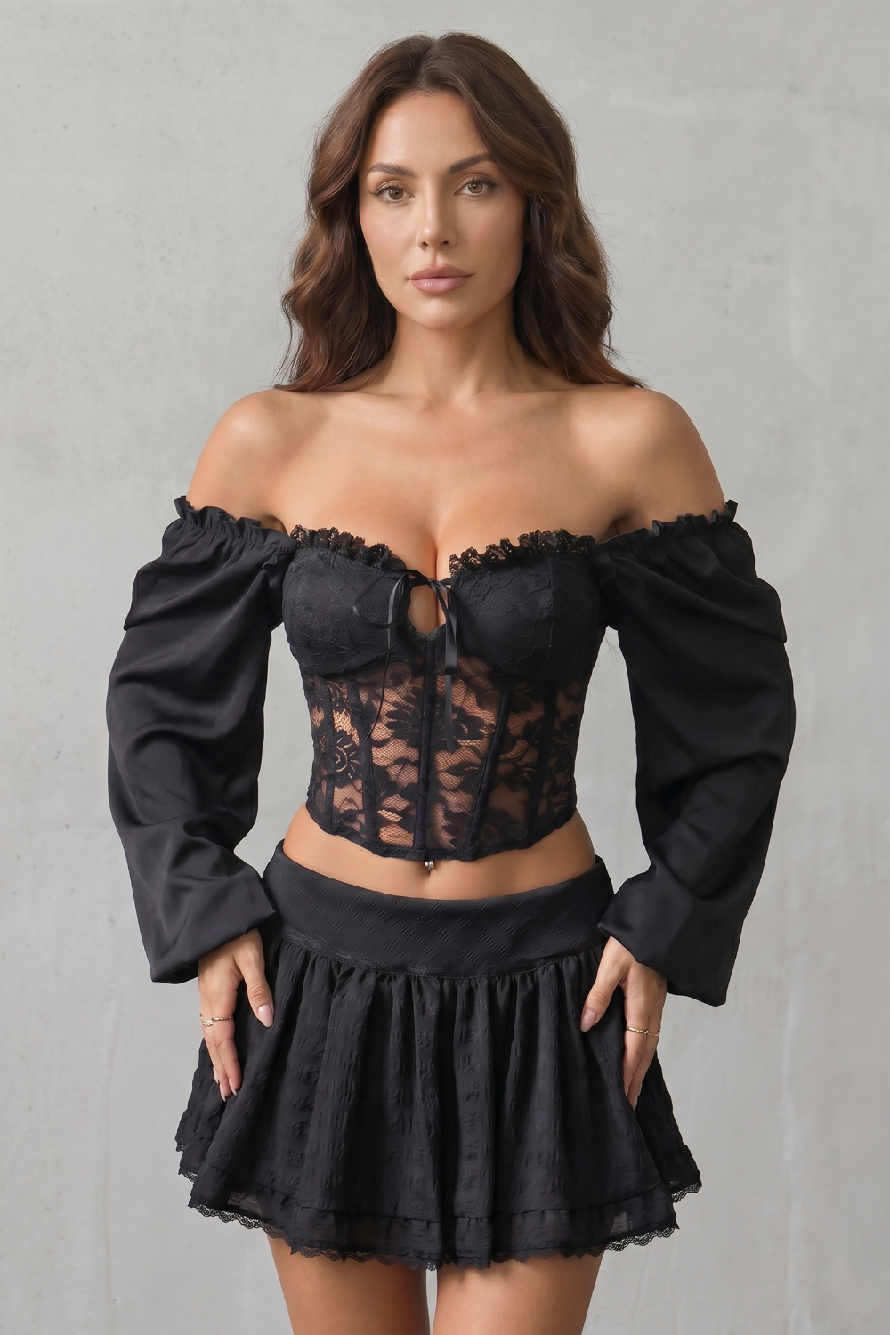Velouraine – Romantic lace corsetry – Corset top-10914654978391-OLVIA ROSE LONDON