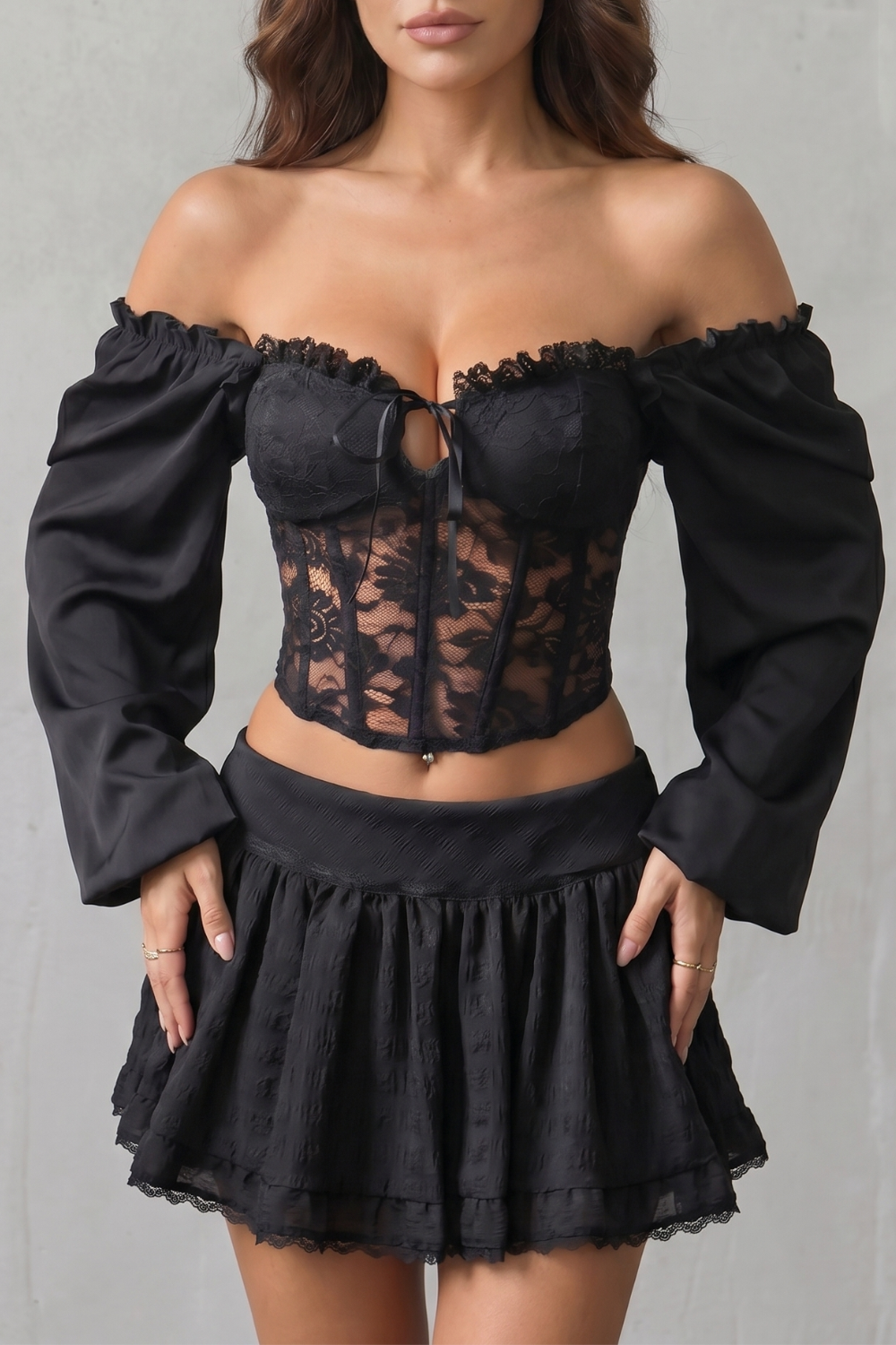 Velouraine – Romantic lace corsetry – Corset top-10914654978391-OLVIA ROSE LONDON