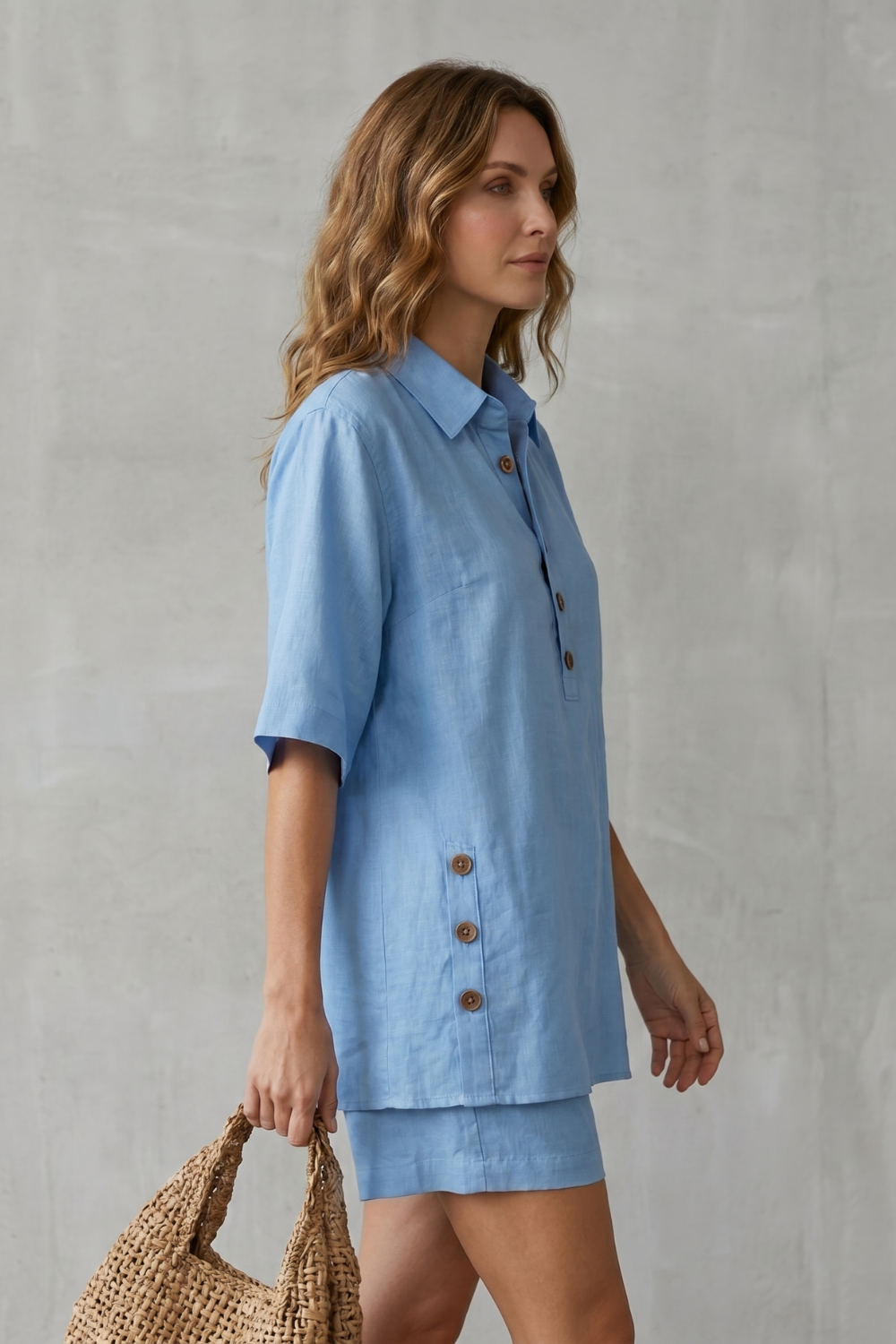 Verdelia – Relaxed button-detail comfort – Shorts set-10914565226839-OLVIA ROSE LONDON