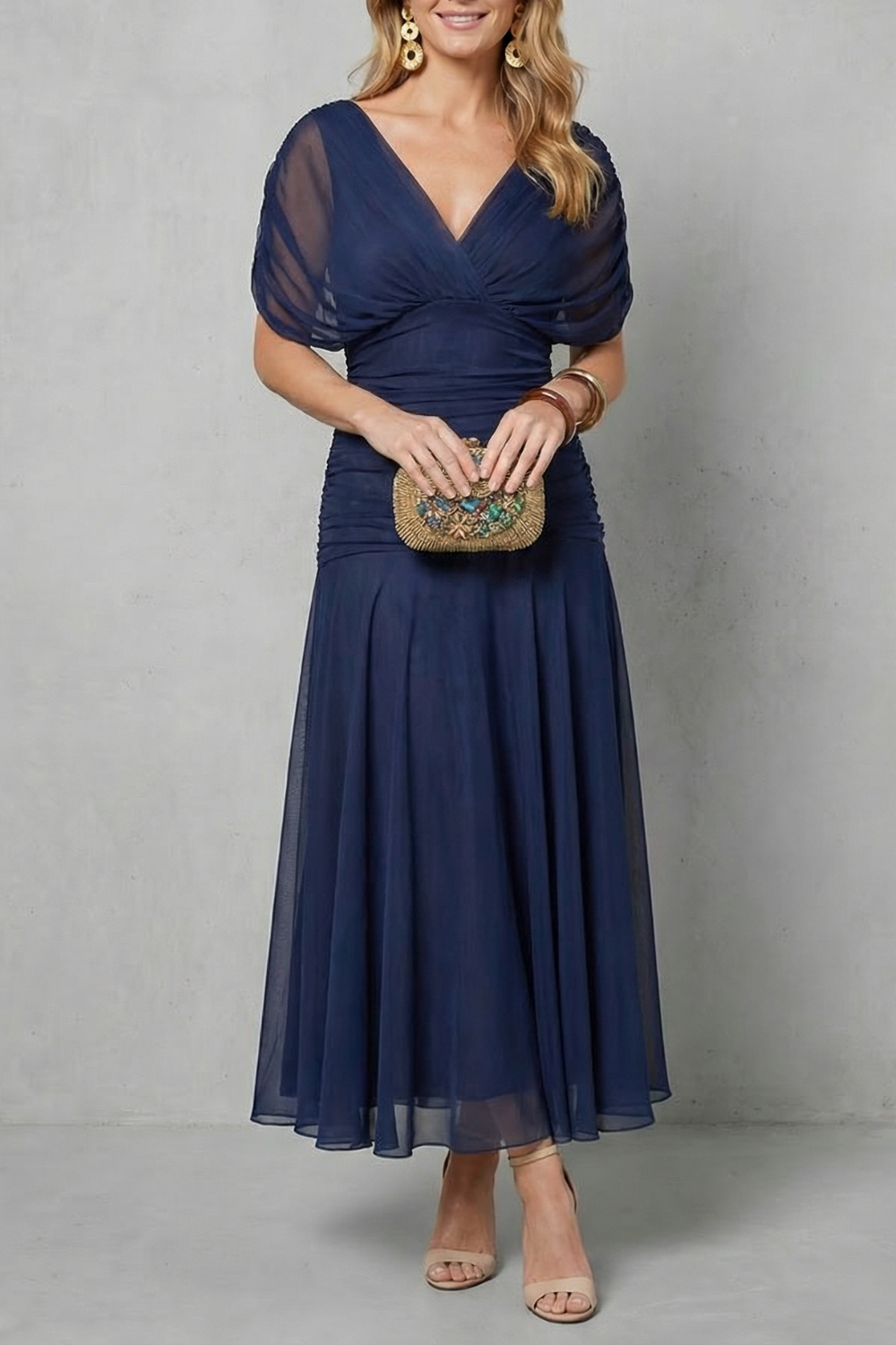 Verdelisse – Draped floral flow – Maxi dress-10755314483543-OLVIA ROSE LONDON