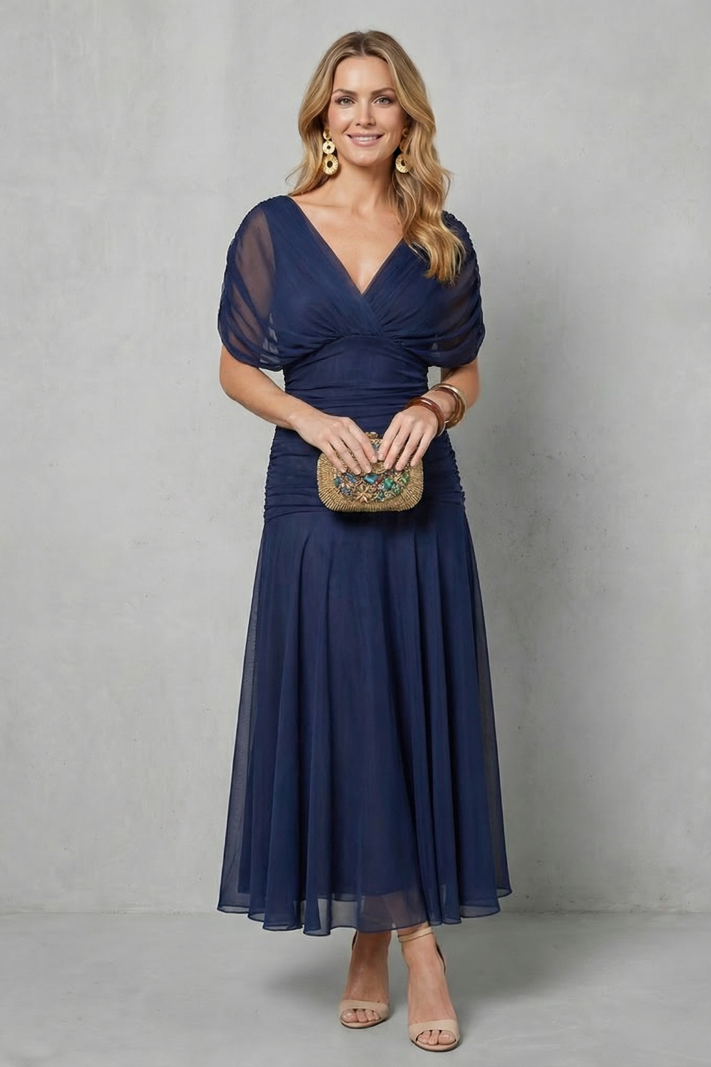 Verdelisse – Draped floral flow – Maxi dress-10755314483543-OLVIA ROSE LONDON