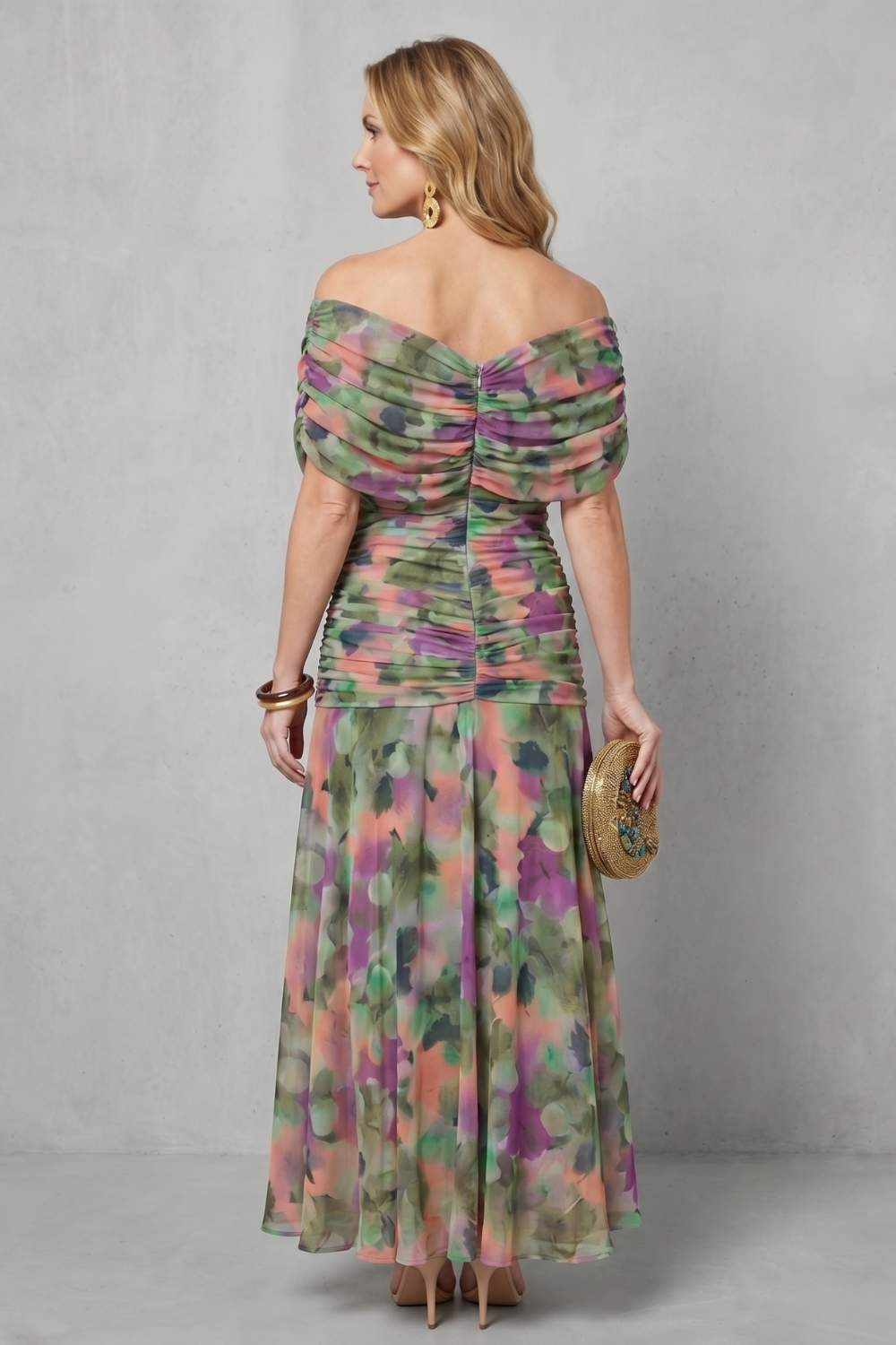 Verdelisse – Draped floral flow – Maxi dress-10755314483543-OLVIA ROSE LONDON