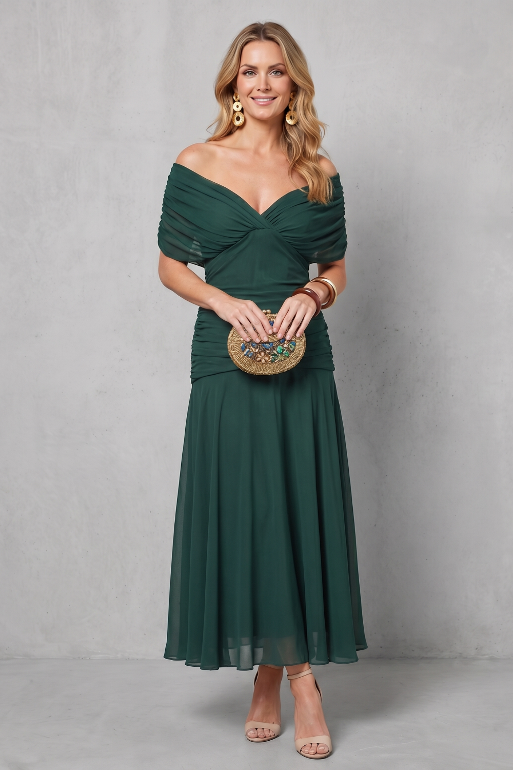 Verdelisse – Draped floral flow – Maxi dress-10755314483543-OLVIA ROSE LONDON