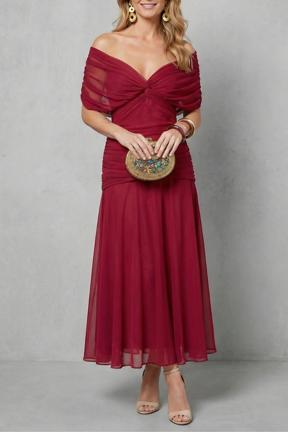 Verdelisse – Draped floral flow – Maxi dress-10755314483543-OLVIA ROSE LONDON