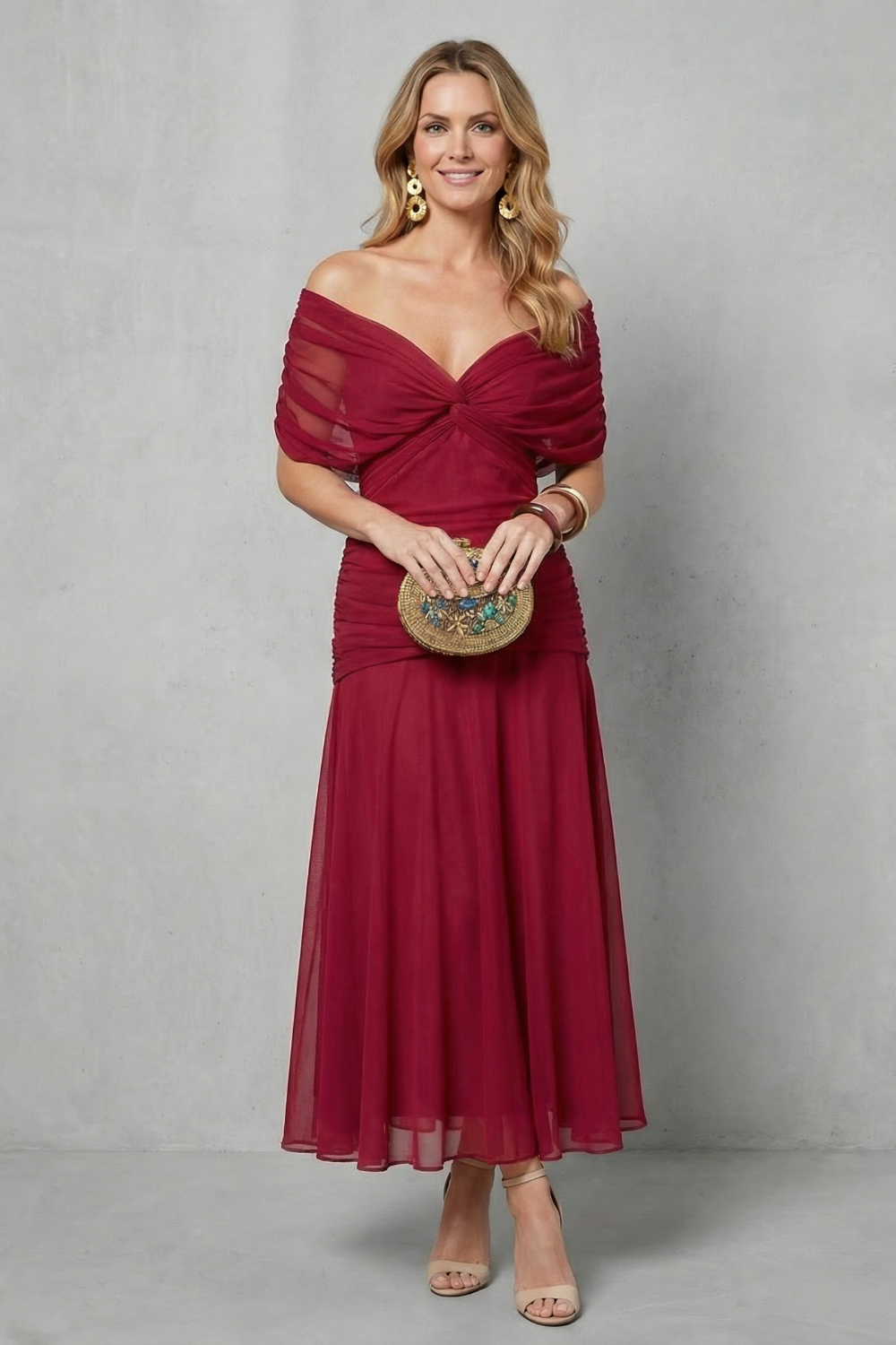 Verdelisse – Draped floral flow – Maxi dress-10755314483543-OLVIA ROSE LONDON