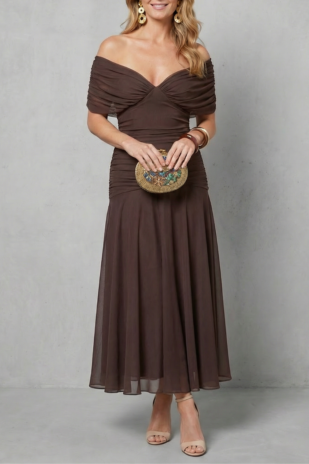 Verdelisse – Draped floral flow – Maxi dress-10755314483543-OLVIA ROSE LONDON
