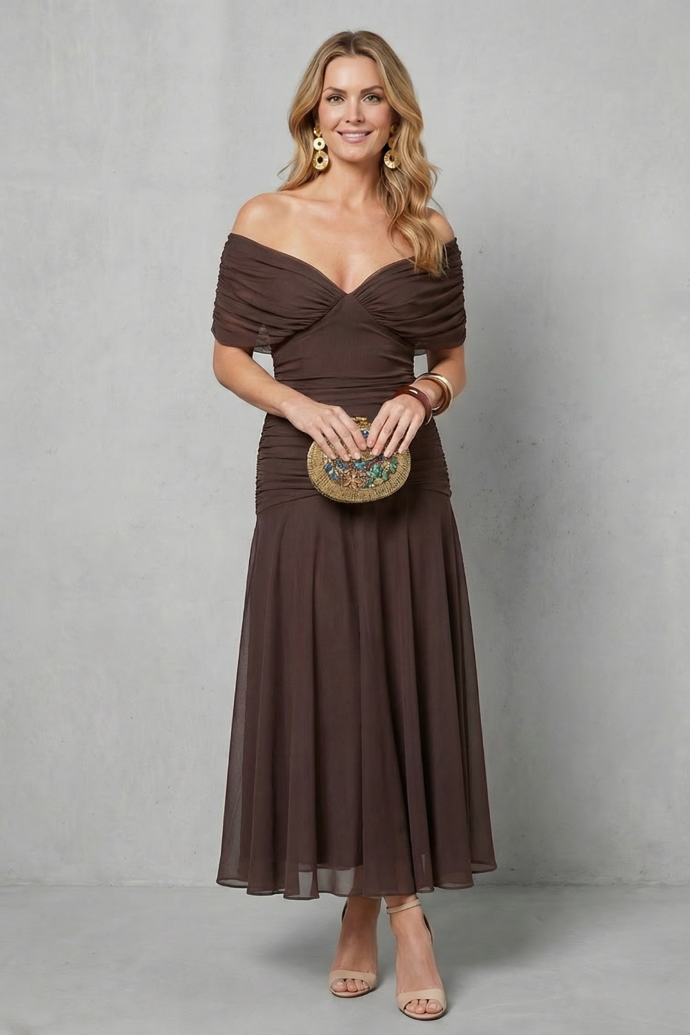 Verdelisse – Draped floral flow – Maxi dress-10755314483543-OLVIA ROSE LONDON