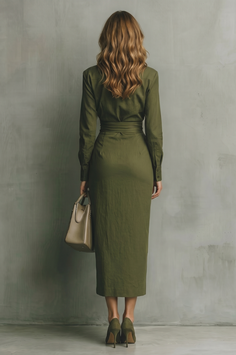 Verdelisse – Draped waist refinement – Maxi dress-10914603008343-OLVIA ROSE LONDON