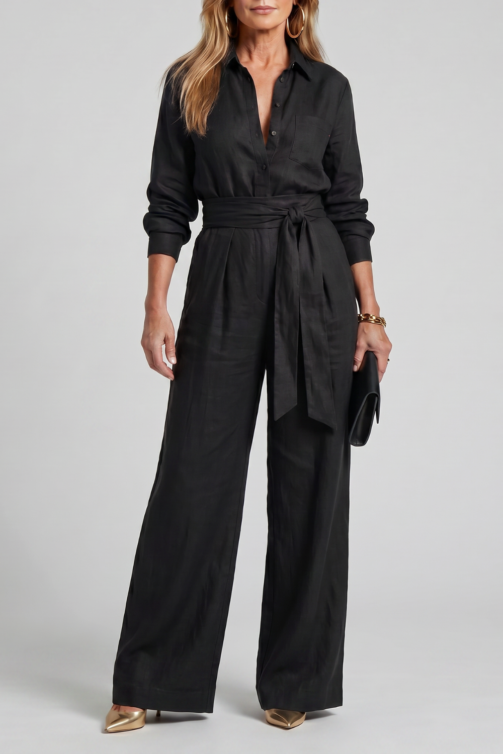 Virella – Effortless tailored elegance – Wide-leg jumpsuit-10911790301527-OLVIA ROSE LONDON