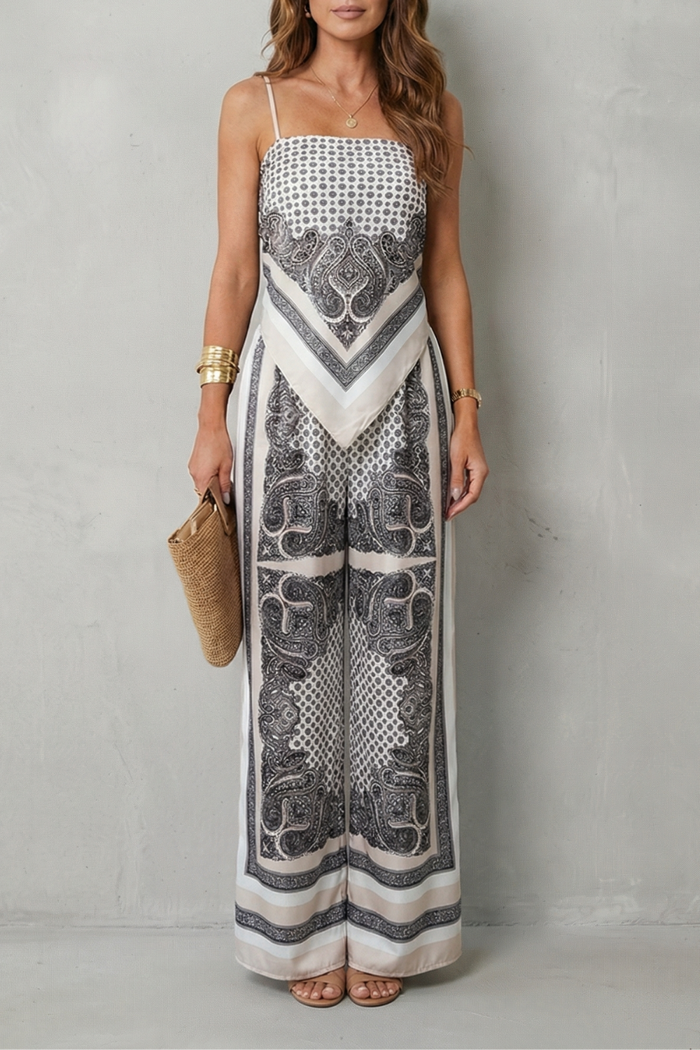 Zafloria – Ornate printed flow – Two piece set-10644331495767-OLVIA ROSE LONDON
