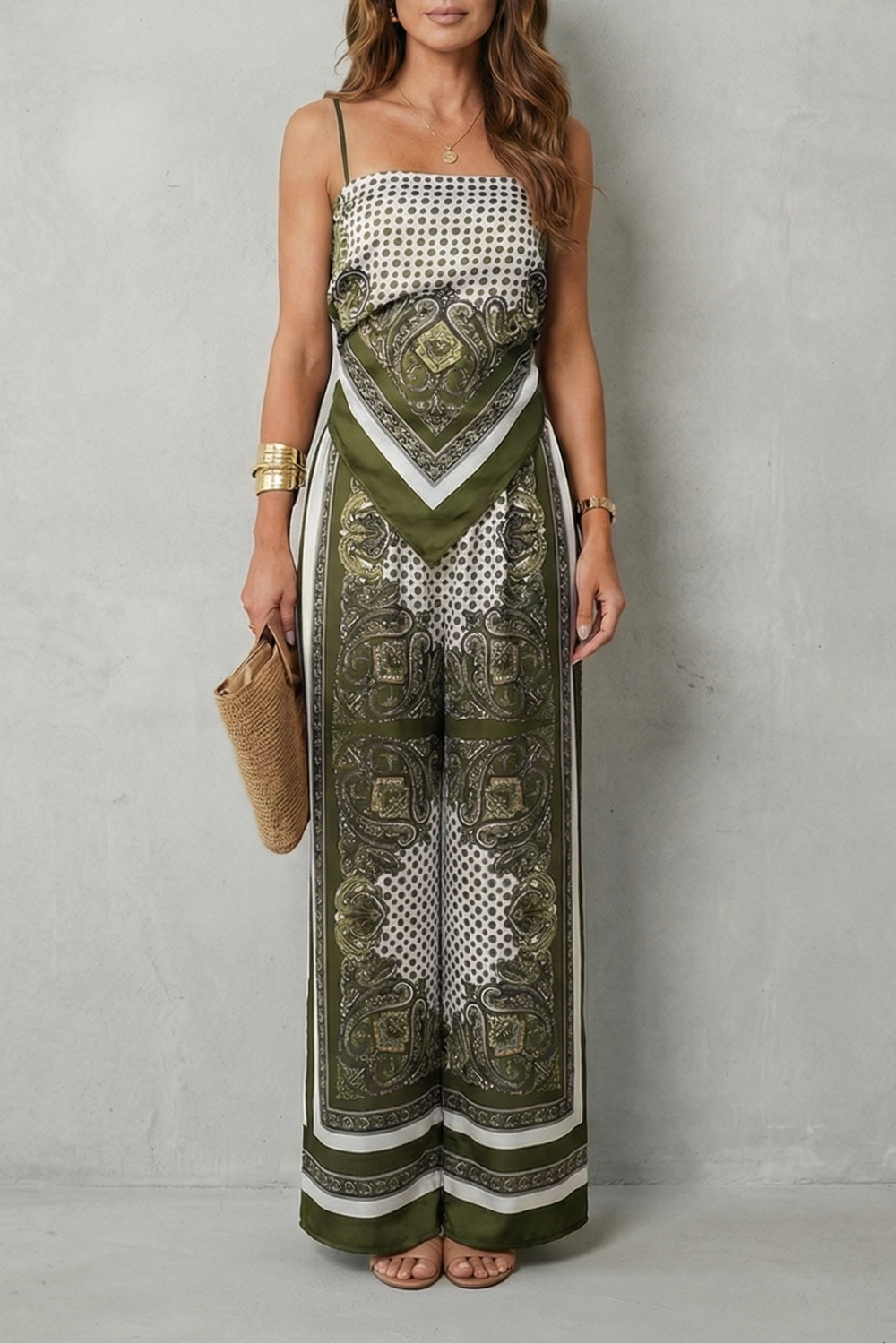 Zafloria – Ornate printed flow – Two piece set-10644331495767-OLVIA ROSE LONDON
