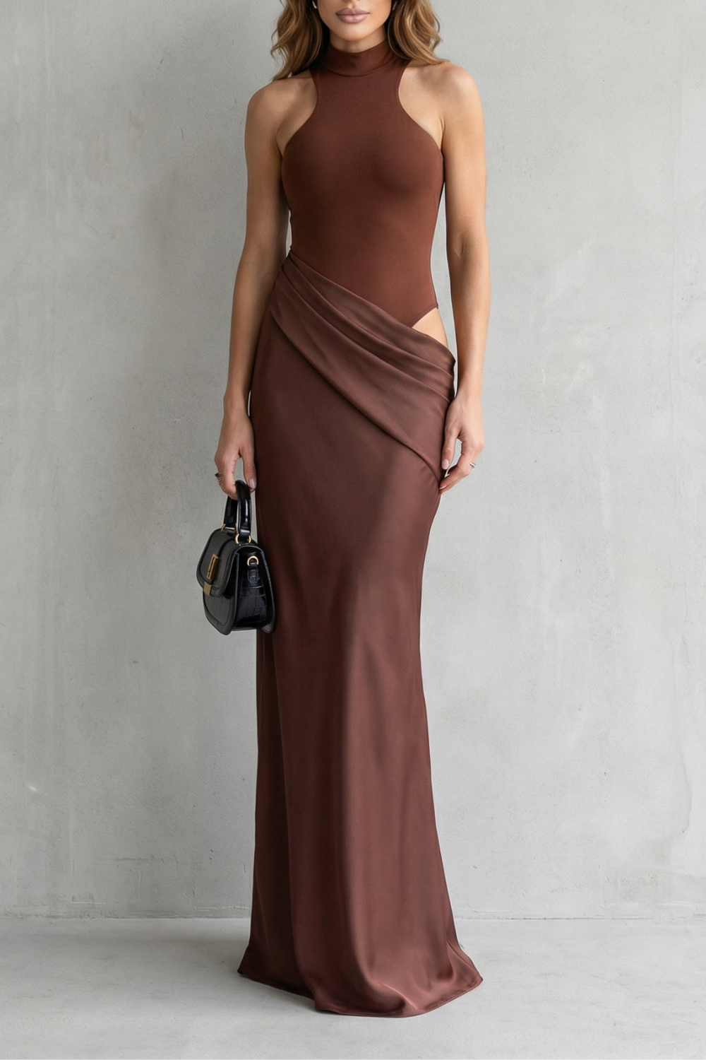 Zara – Sculpted allure – Women’s Cut-Out Maxi Dress-10598813663575-OLVIA ROSE LONDON