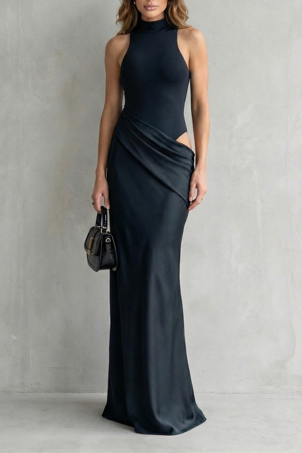 Zara – Sculpted allure – Women’s Cut-Out Maxi Dress-10598813663575-OLVIA ROSE LONDON