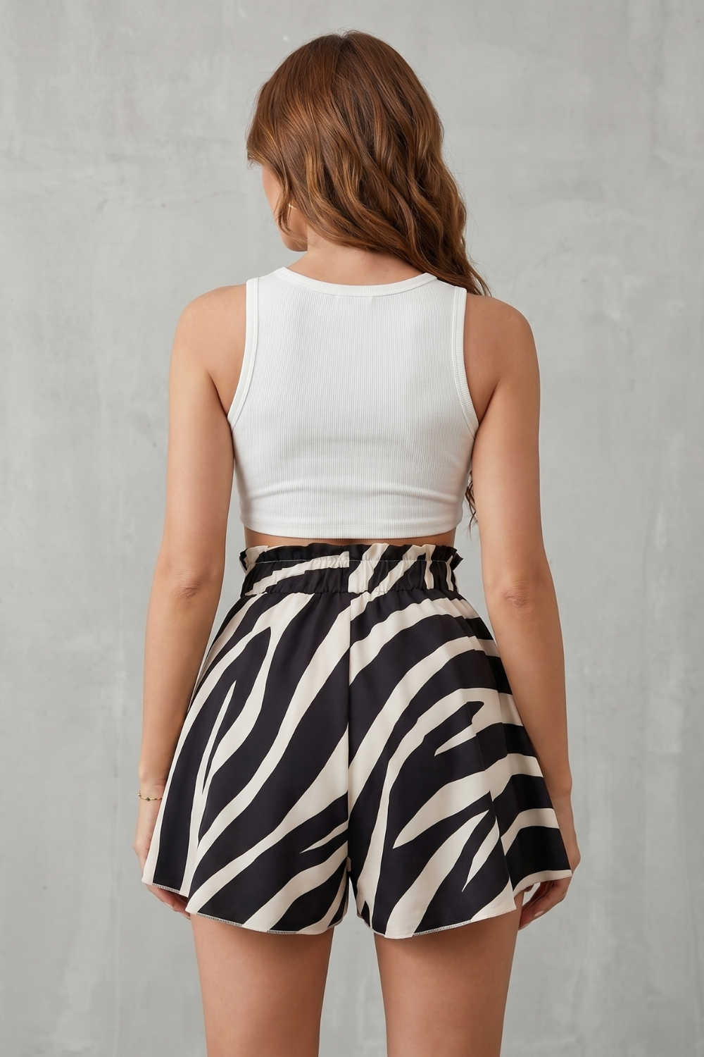 Zéphira – Abstract print flow – Skort shorts-10908512223575-OLVIA ROSE LONDON